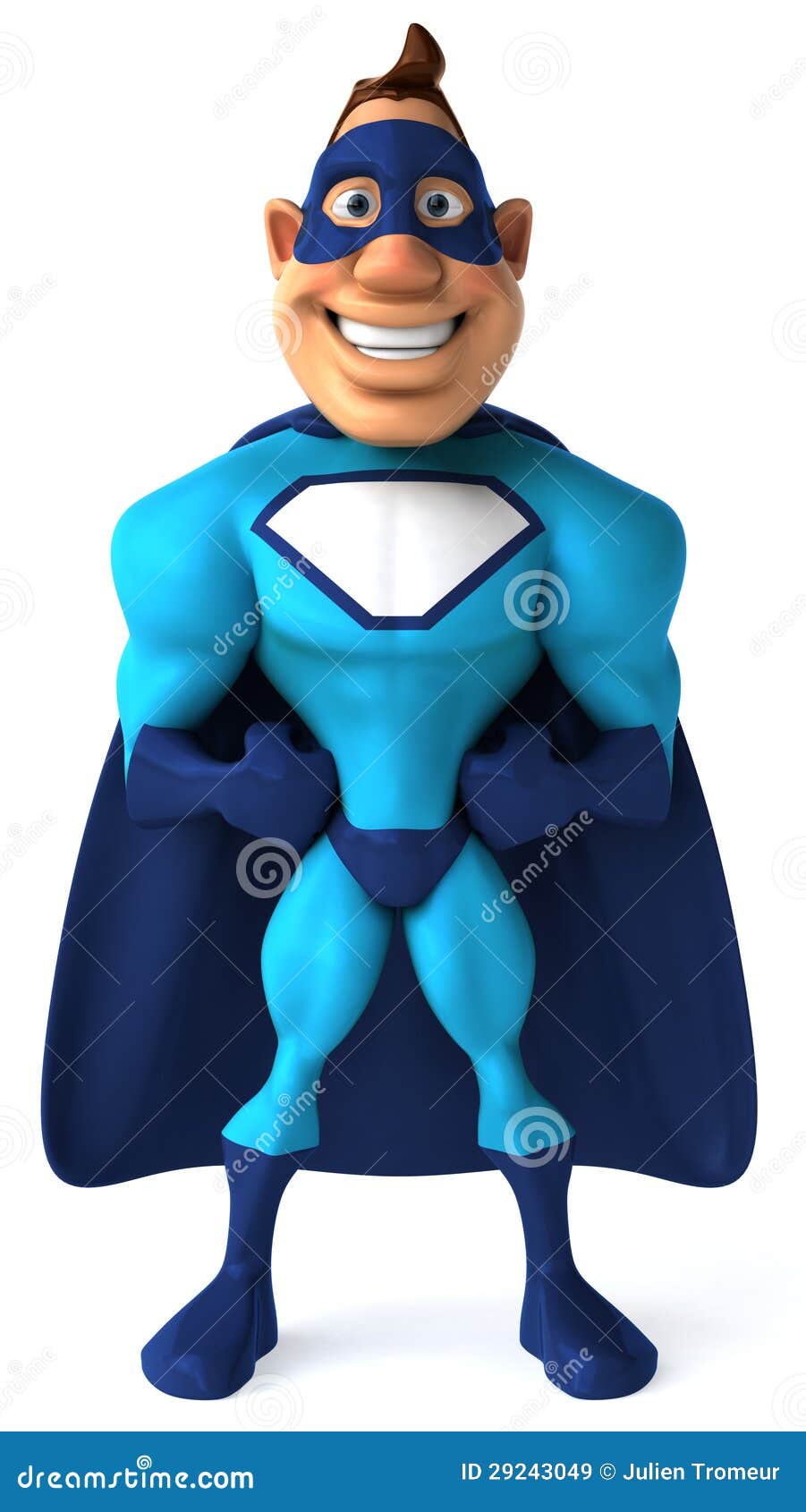 Super héroe azul stock de ilustración. Ilustración de fuerza - 29243049