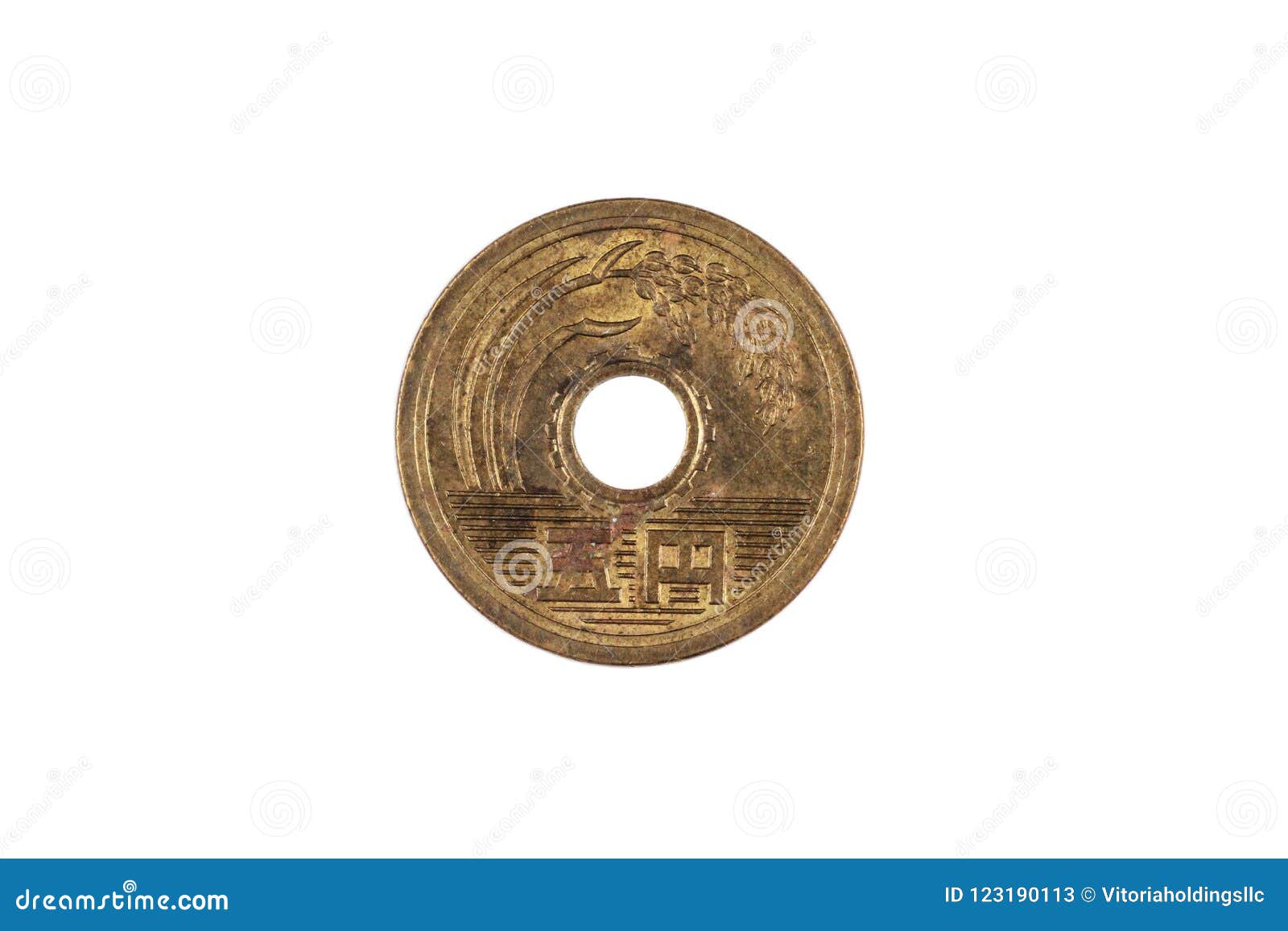 Japan Five Yen Coin White Isolated Background Stock Photos - Free &  Royalty-Free Stock Photos from Dreamstime