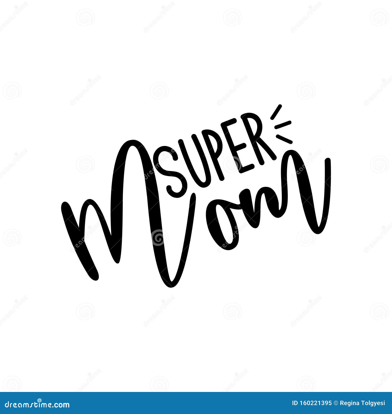 Super-maman - Texte Manuscrit Positif Illustration de Vecteur -  Illustration du mignon, durée: 160221395