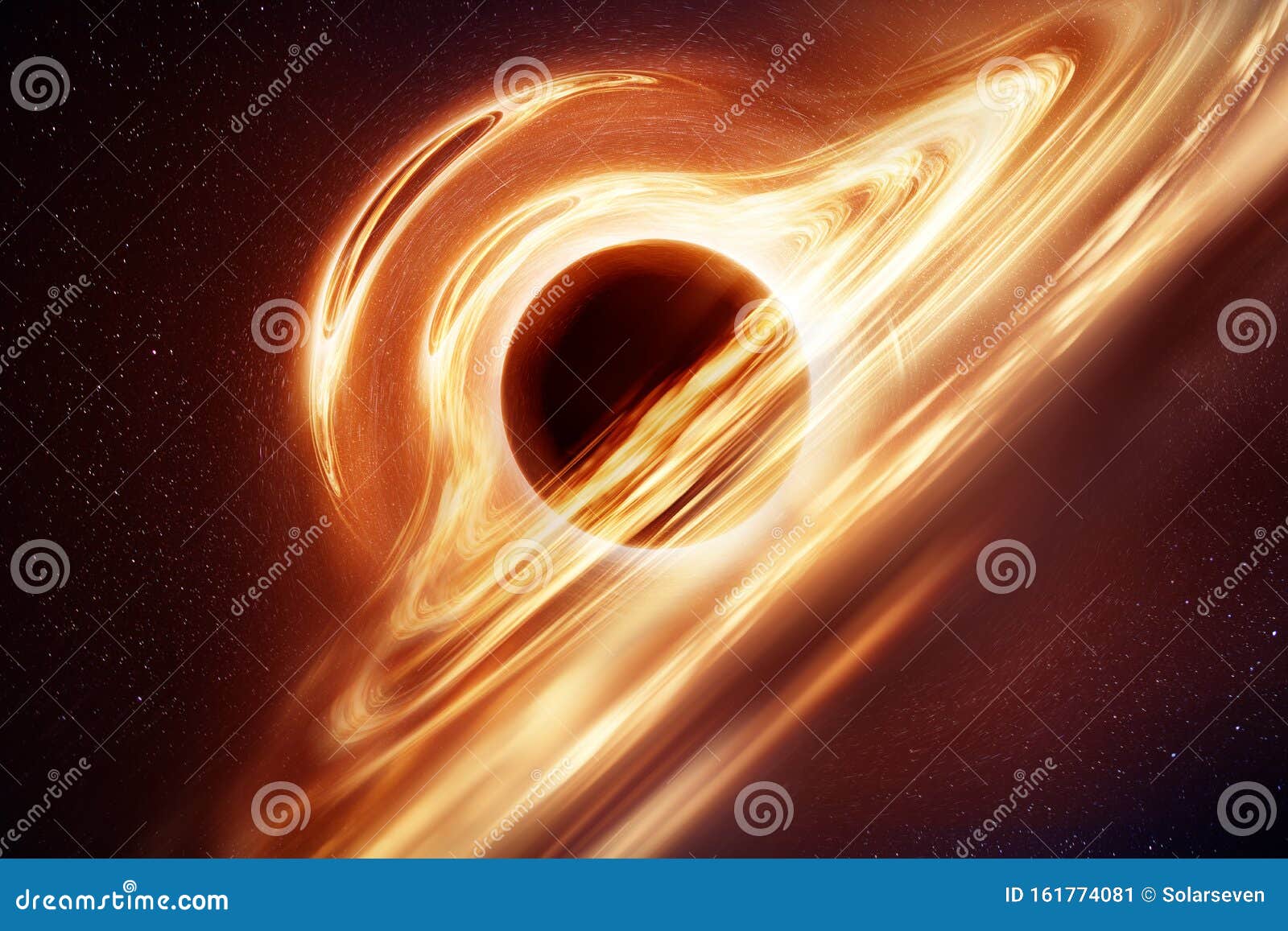 Super Massive Black Hole and Accretion Disk Stock Illustration - Illustration of astrophysics