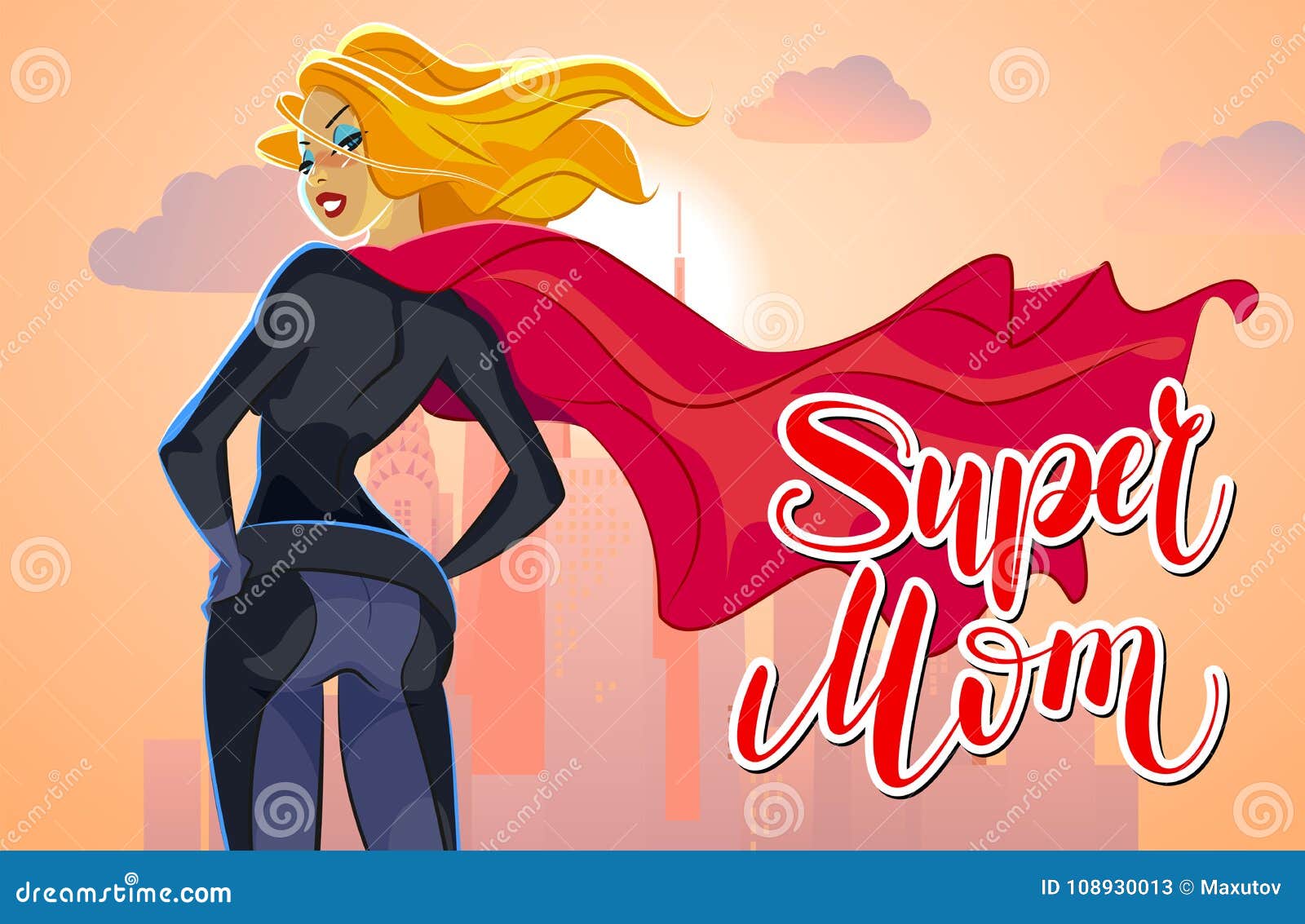 Super Mom Figure Sign and Symbol Stock Vector - Illustration of heroine