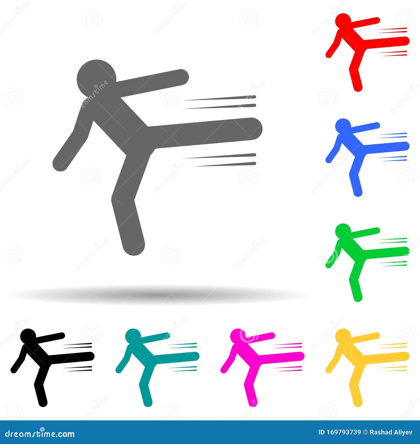super power, leg multi color style icon. simple glyph, flat  of special human powerful icons for ui and ux, website or