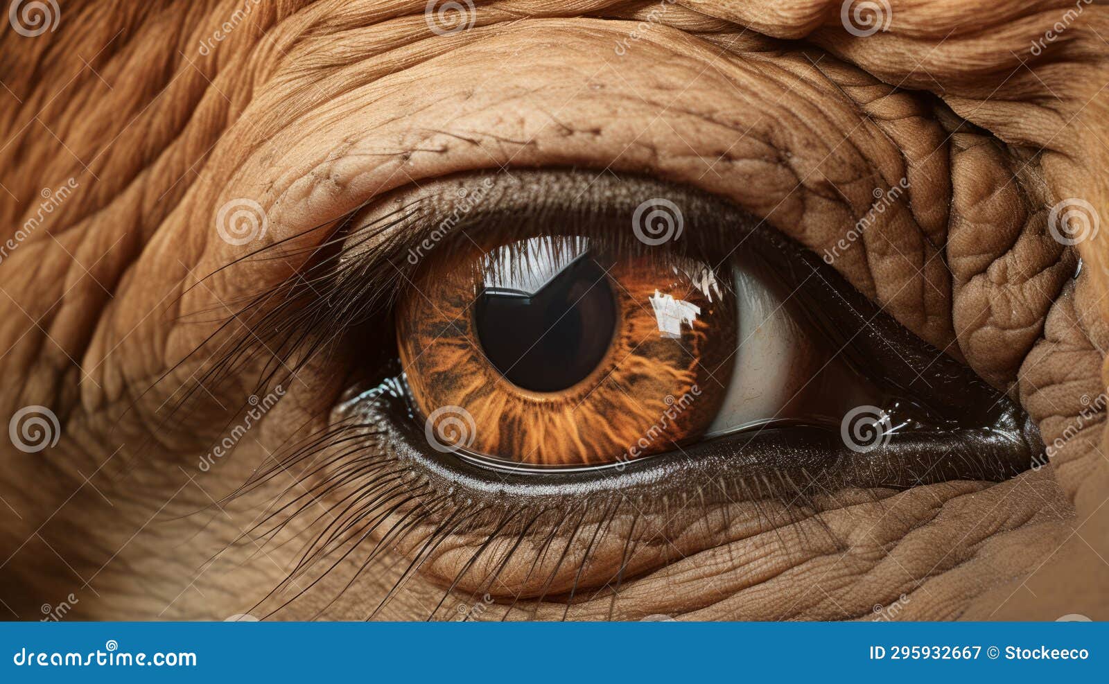 super realistic camel eye in the style of igor morski