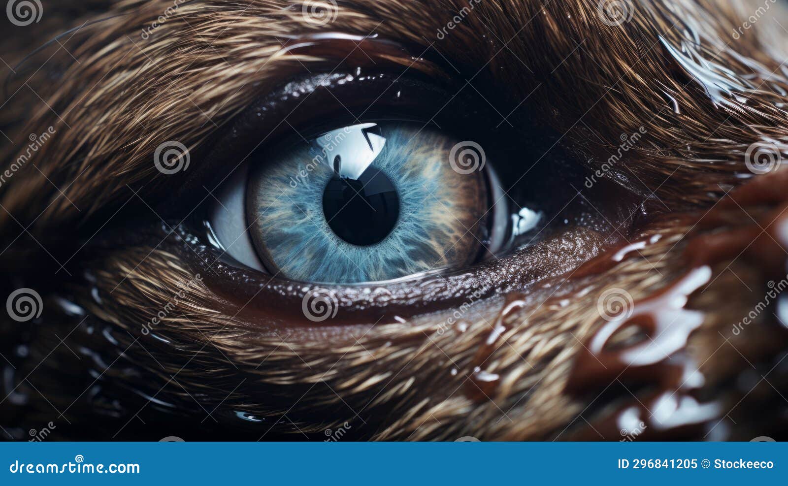 super realistic otter eye in unreal engine style