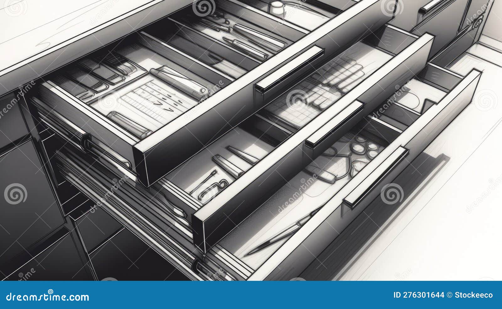 super-resolution semi-realistic drawer drawing