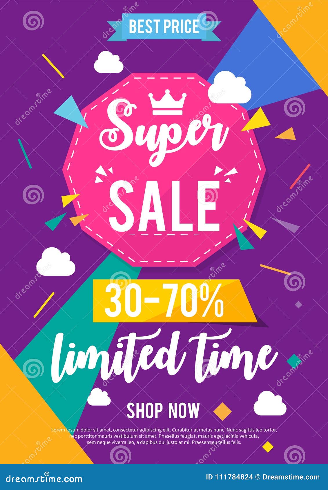 Super Sale Limited Time Vector Illustration Stock Illustration