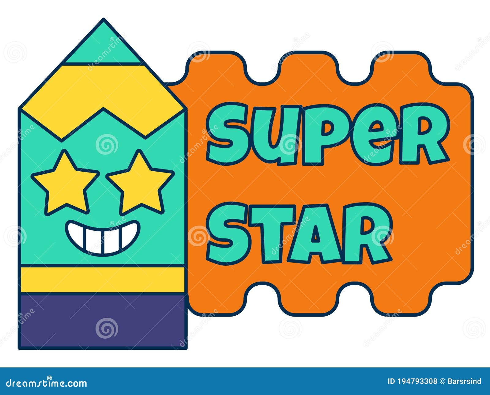 Super star banner or sticker Royalty Free Vector Image