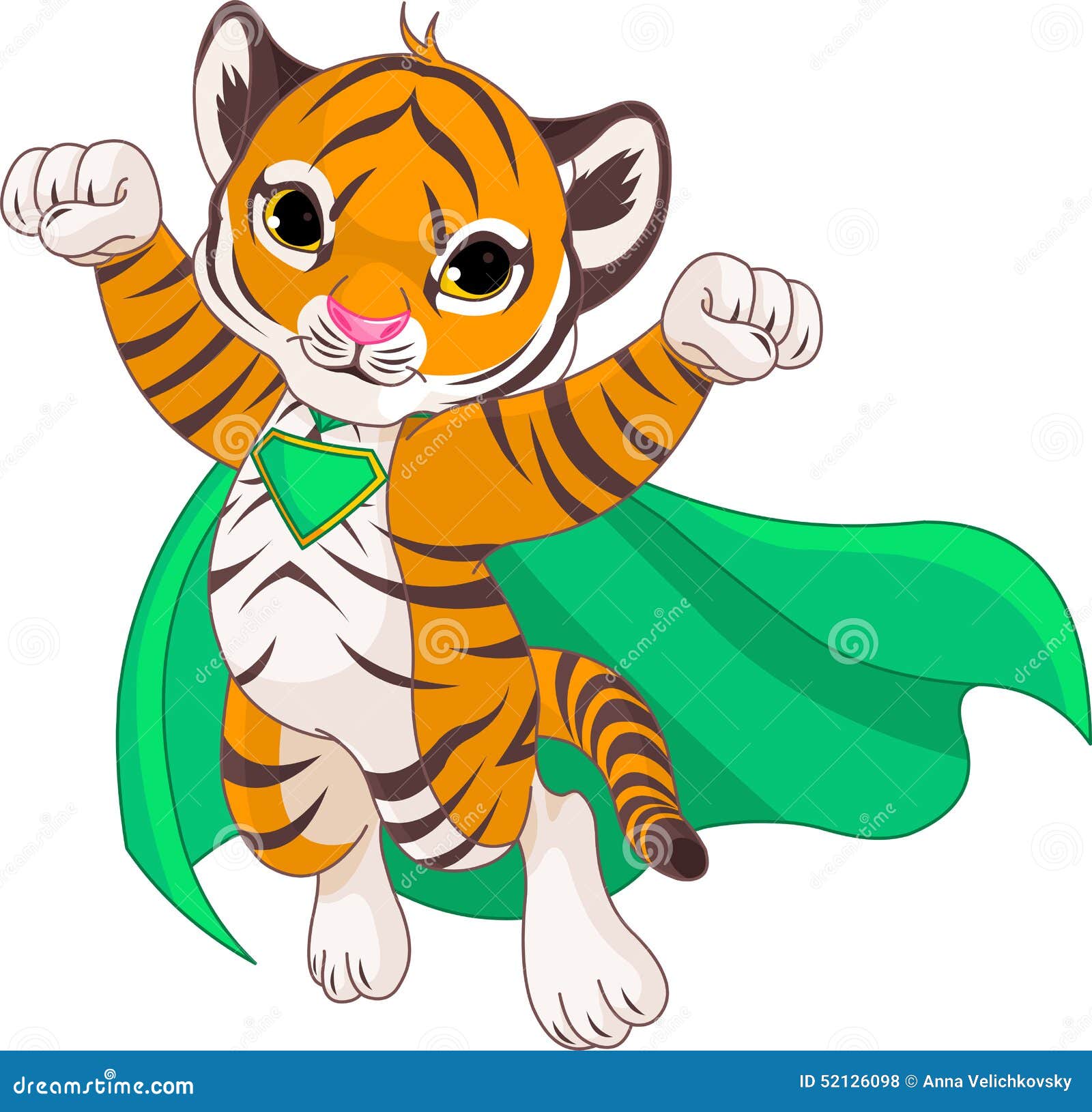 Super Tiger stock vector. Illustration of artworks, cartoon - 52126098