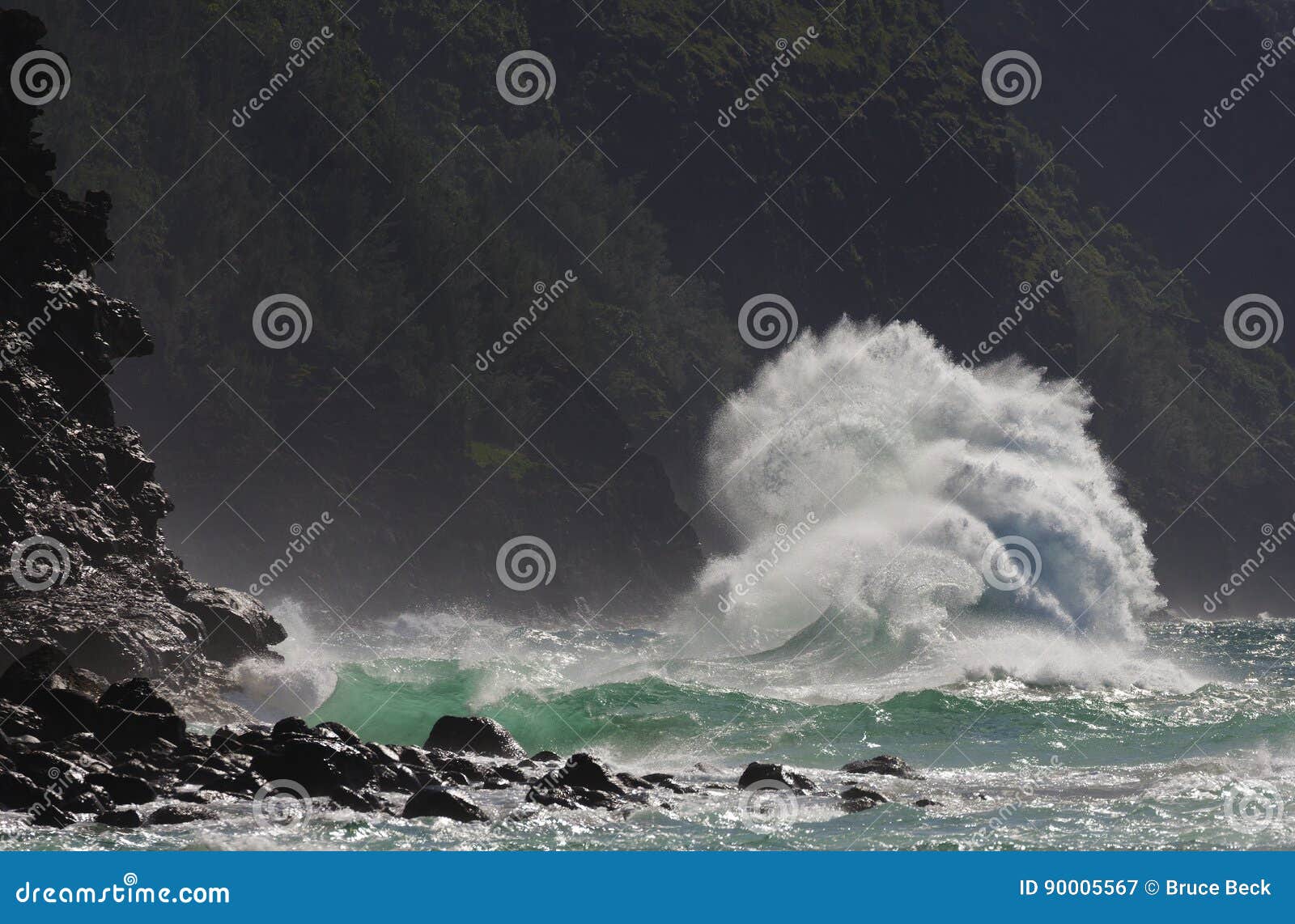 Super Wave, Kauai, Hawaii stock image. Image of tranquility 90005567