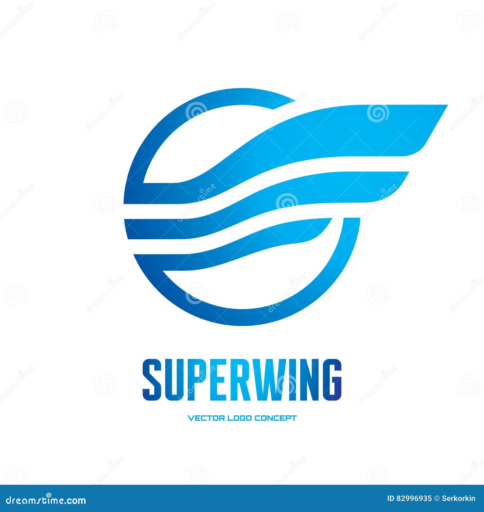 Super Wing Vector Logo Template Creative Illustration. Abstract Sign