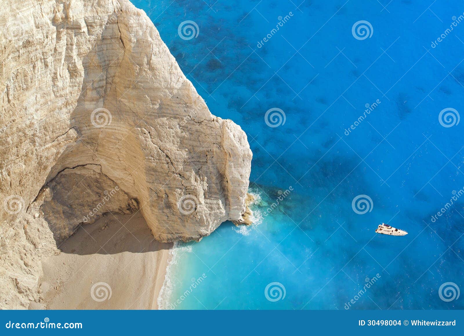 superb beach navagio in zakynthos, greece