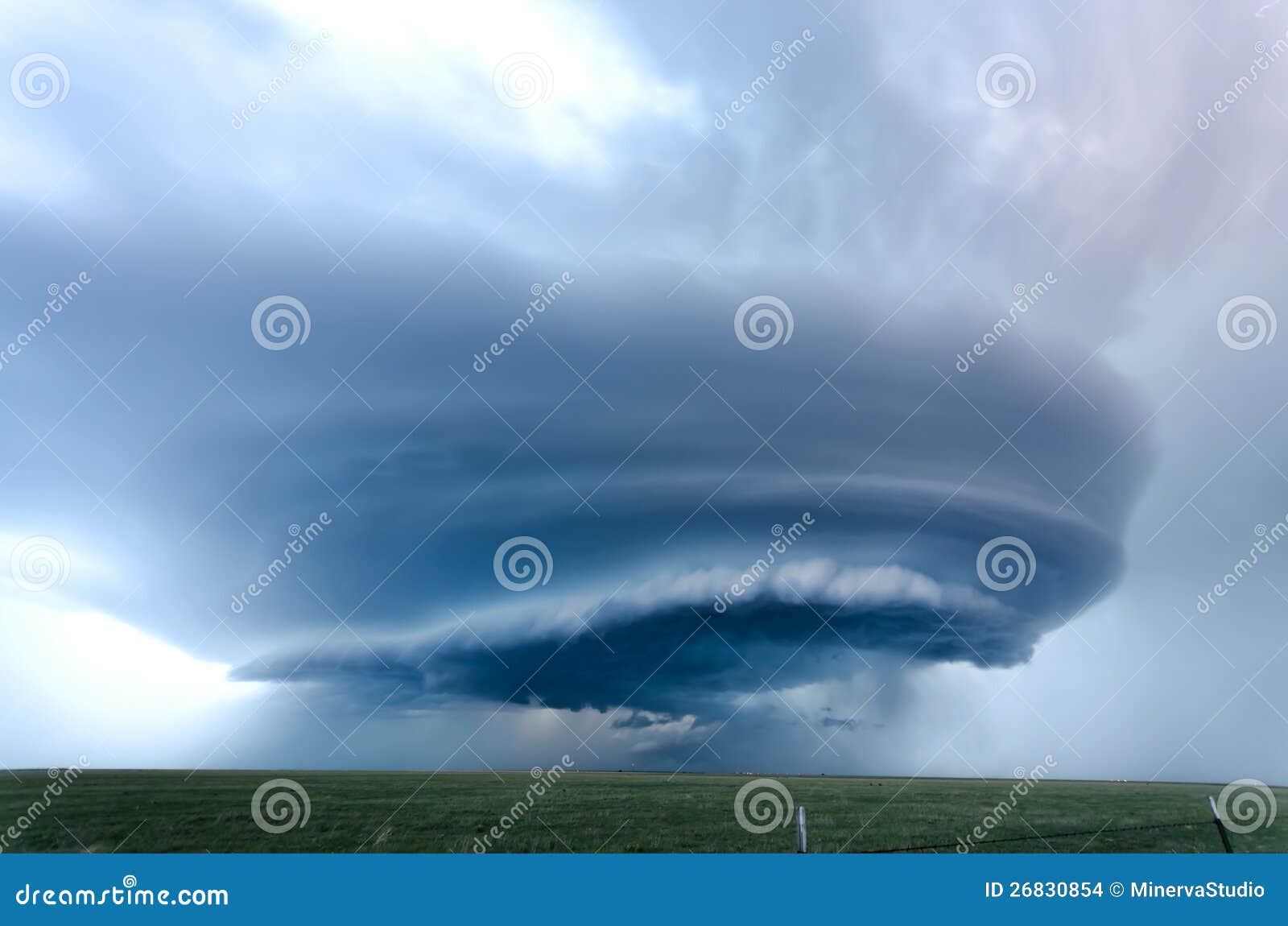 supercell storm near vega - texas