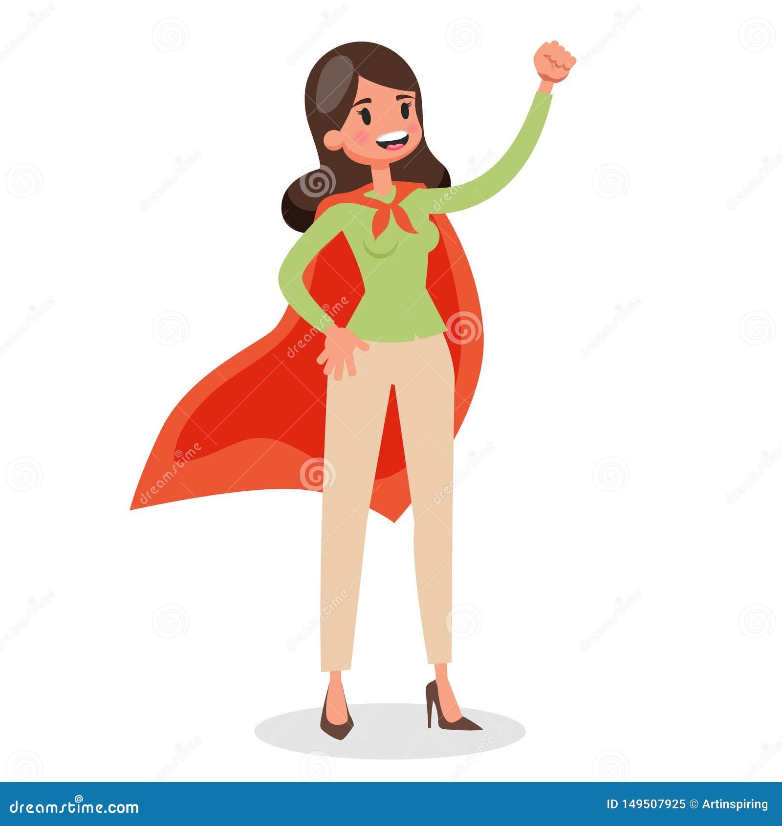 picture Disegno Mantello Rosso https it dreamstime com supereroe della donna condizione del carattere femminile con un mantello rosso concetto dell eroe costume eroico illustrazione image149507925