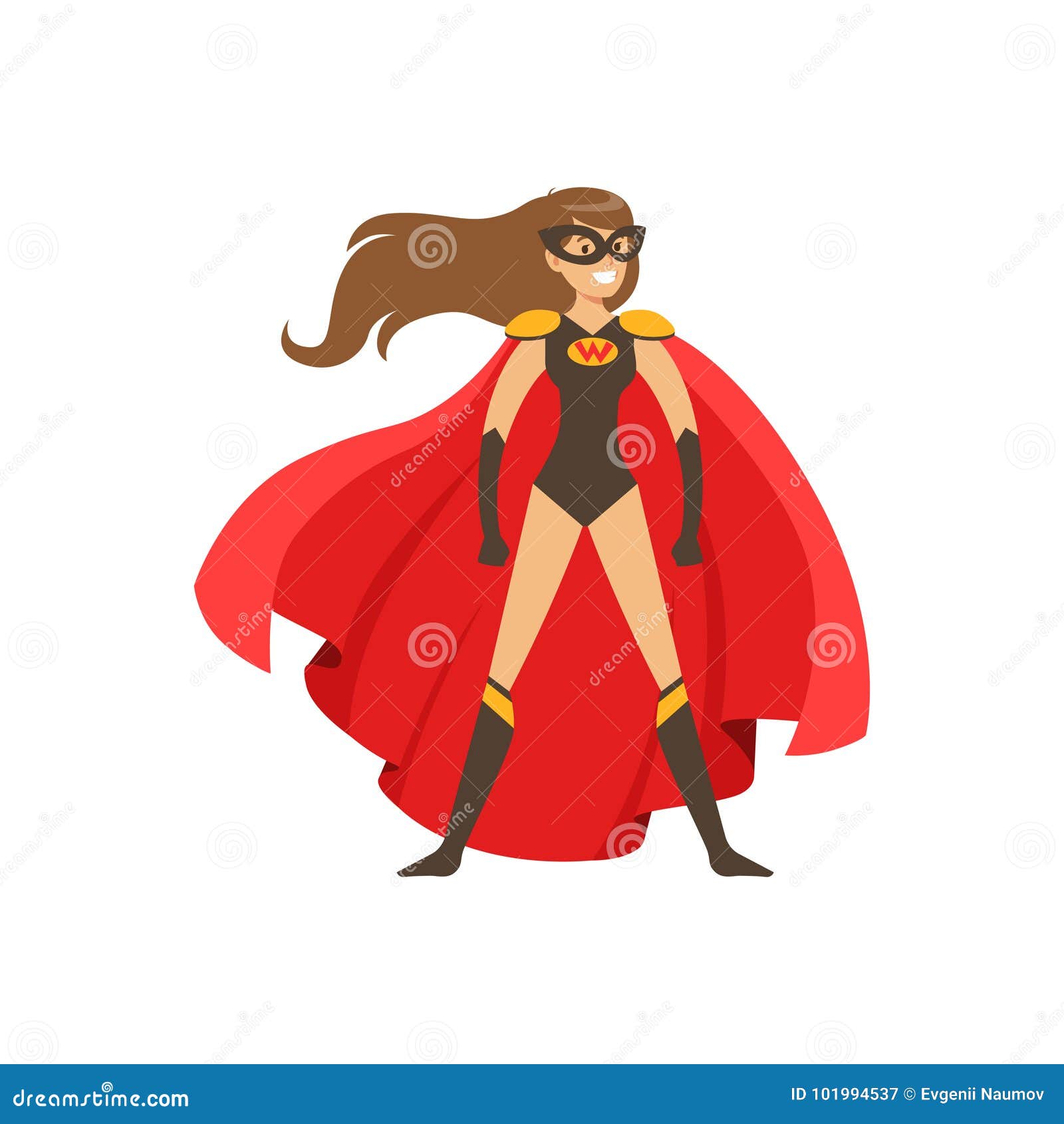 Supereroe Della Donna in Costume Classico Dei Fumetti Con Capo Rosso  Illustrazione Vettoriale - Illustrazione di sicuro, icona: 101994537