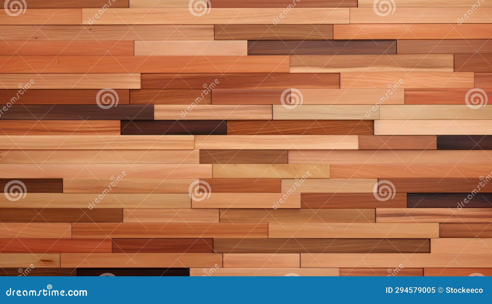 Superflat Style Wooden Wall with Warm Tones - High Resolution Stock
