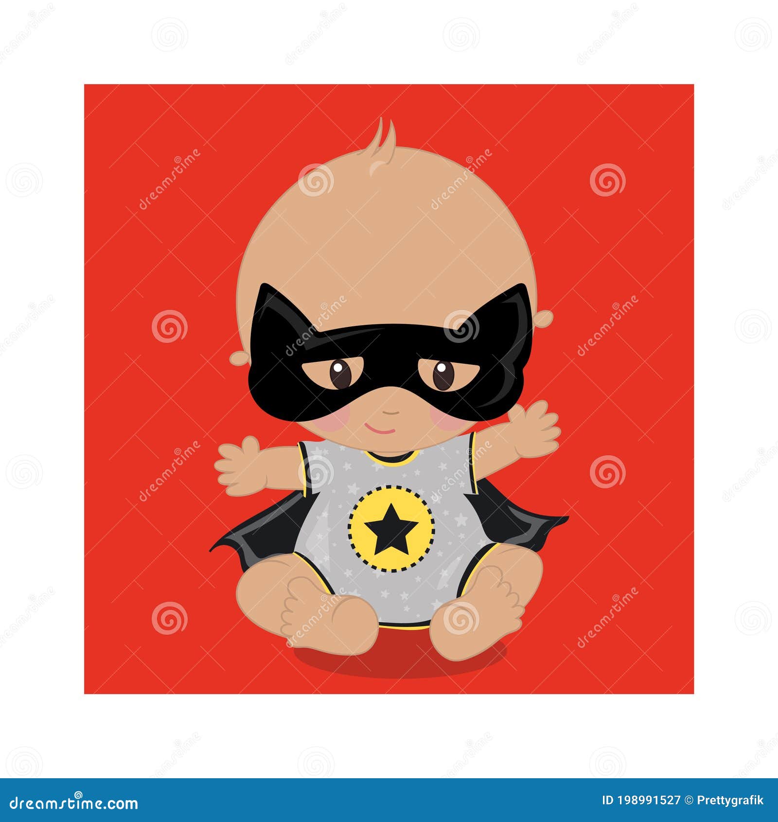 Heredero mercenario norte Superhéroe Baby Batman 01 ilustración del vector. Ilustración de vector -  198991527