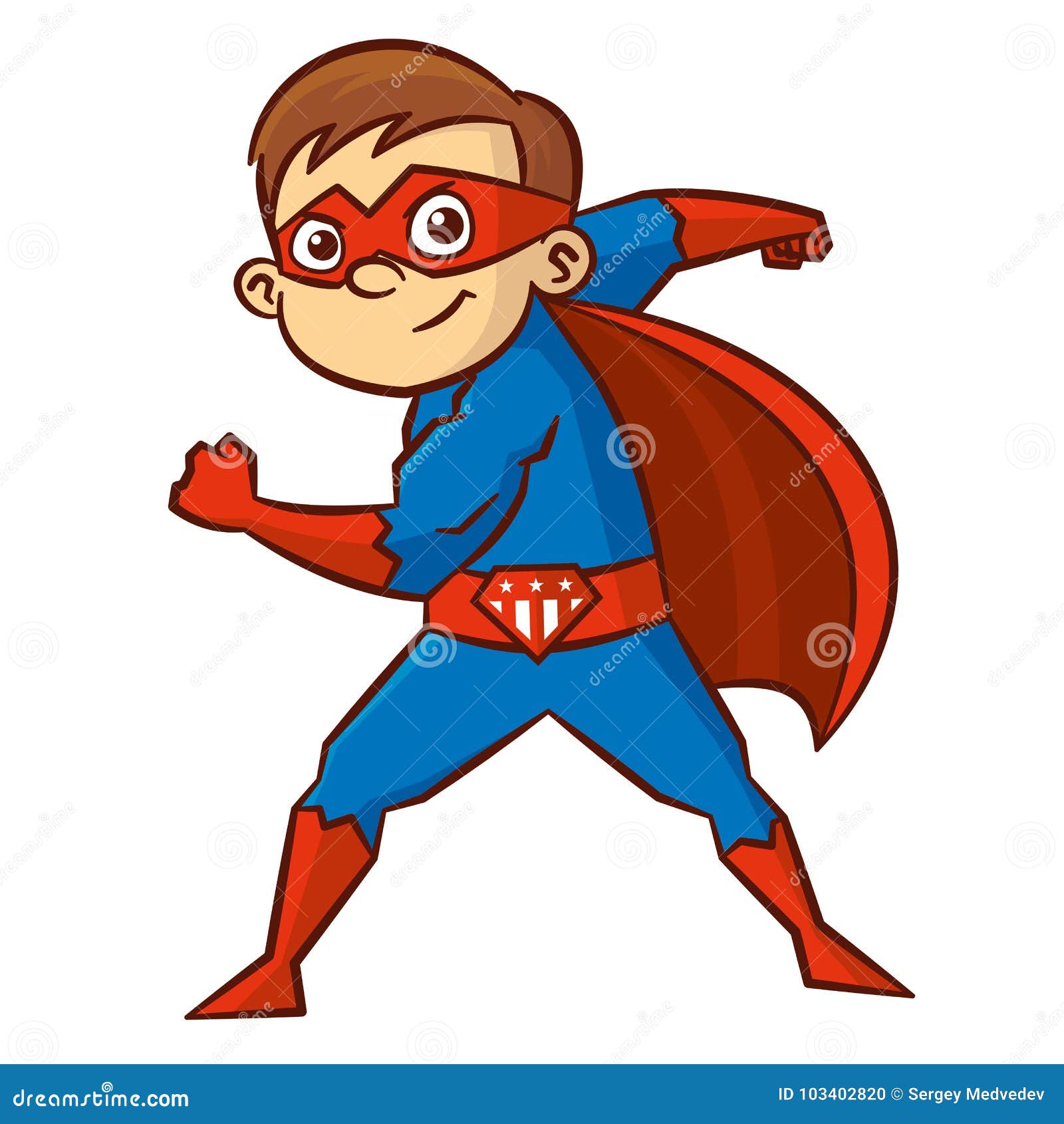 Superhero Boy Cartoon Character Stock Vector - Illustration of costume,  label: 103402820