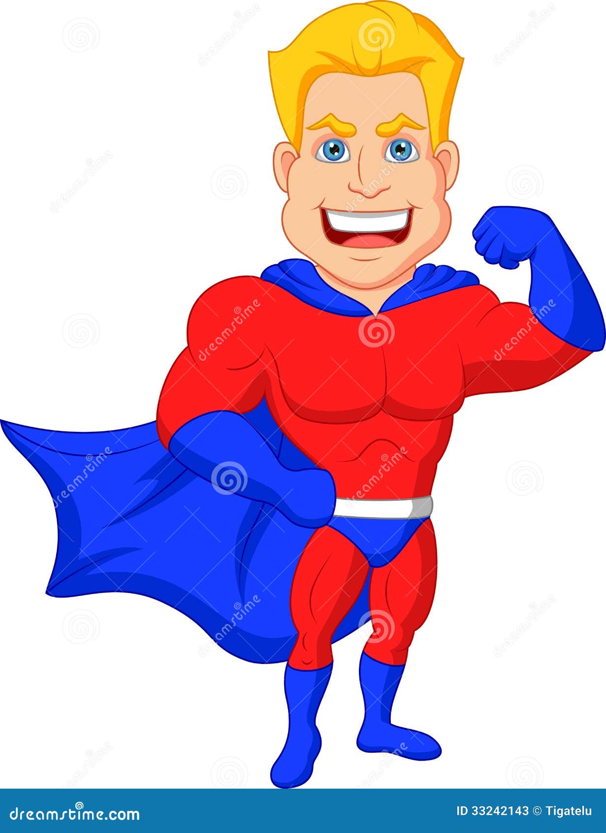 Superhero Cartoon Posing Stock Photos  Image: 33242143