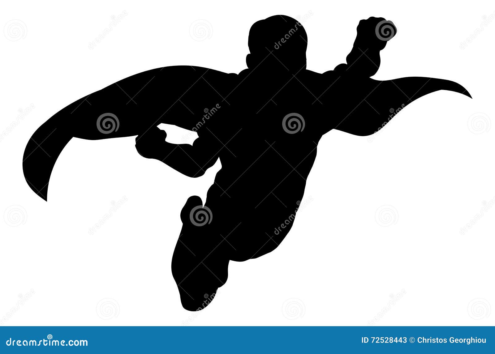 superhero flying silhouette
