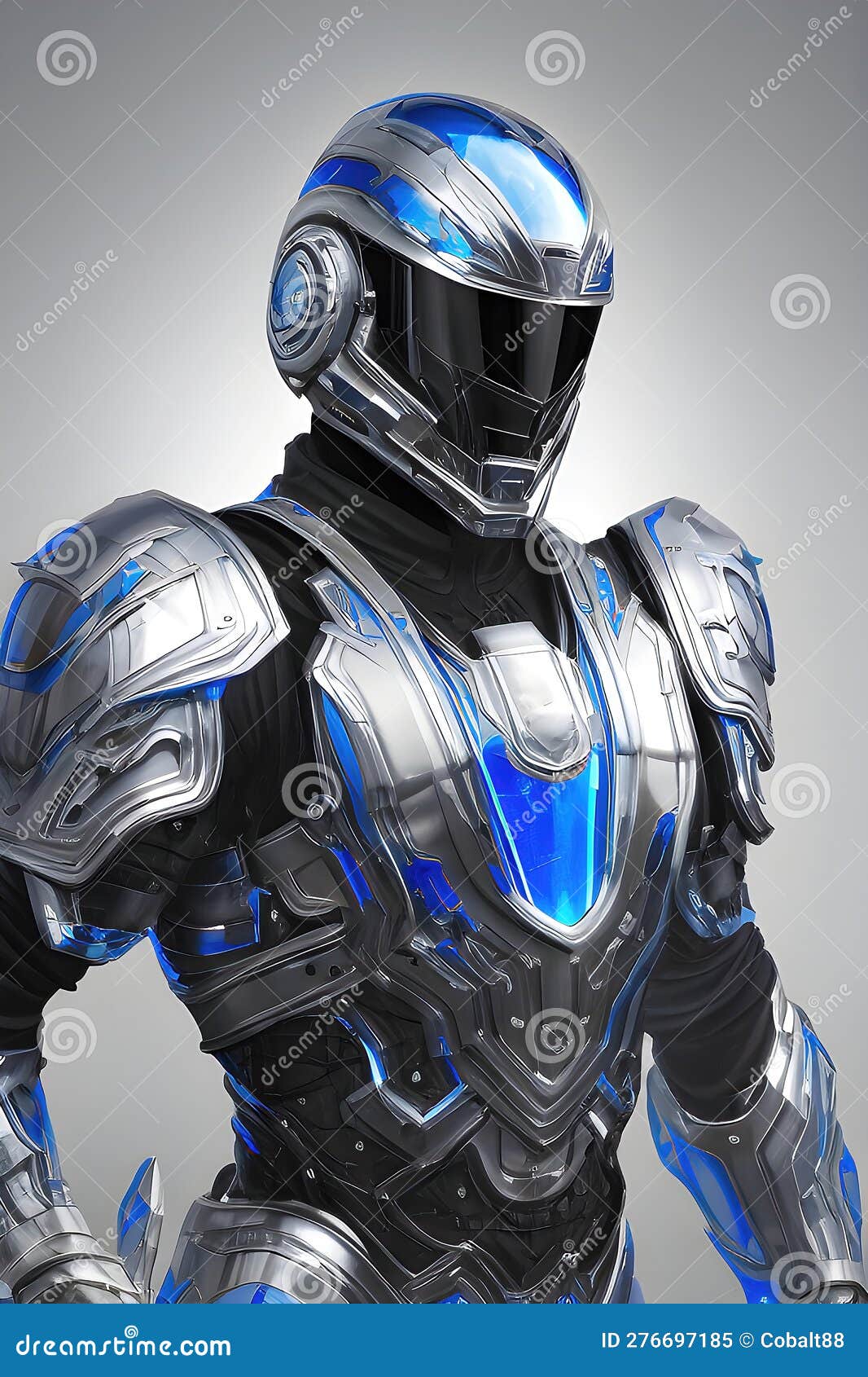 Superhero in Full Body Armor, Fantasy Futuristic Image of Future Soldier in  Shiny Metal Suit. Generative Ai Stock Illustration - Illustration of super,  robot: 276697185