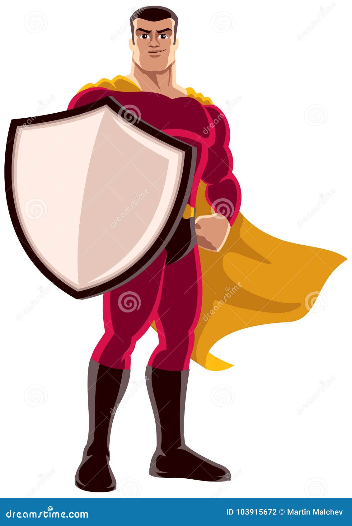 Lemon Hero, Superhero Character In Mask And Cape Holding A Shield, Comic,  Cartoon Style Vector Illustration Isolated On White Background. Lemon Fruit  Character In Superhero Mask And Cape With Shield. Royalty Free