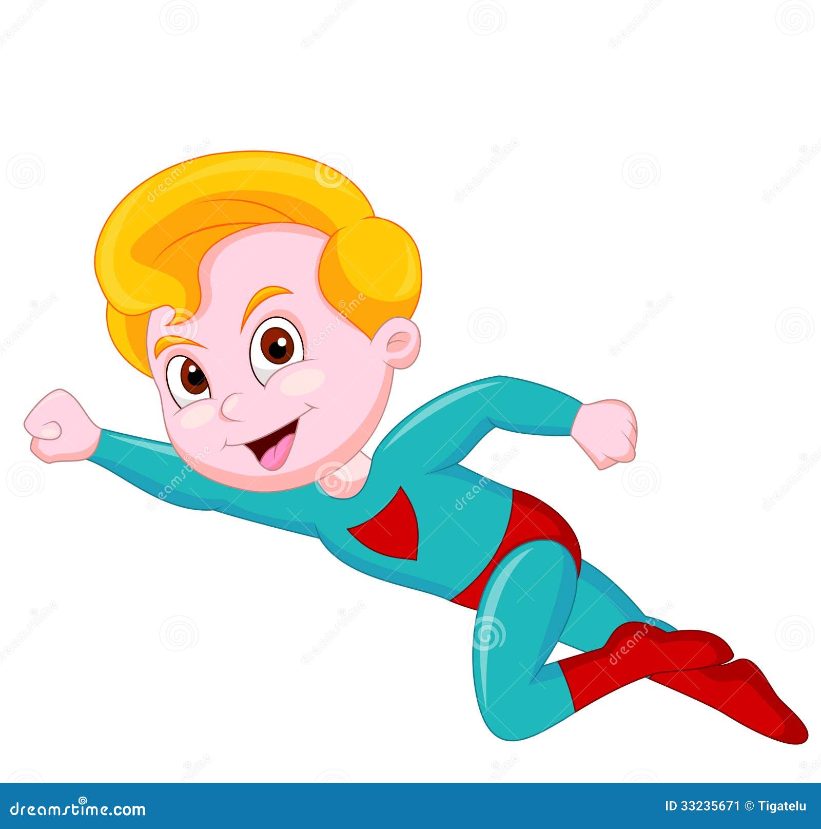 Superhero Kid Cartoon Stock Image  Image: 33235671