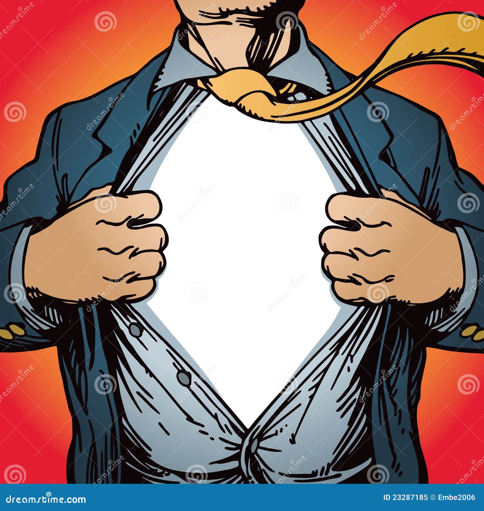 Superhero Opening Shirt Royalty Free Stock Photo - Image: 23287185