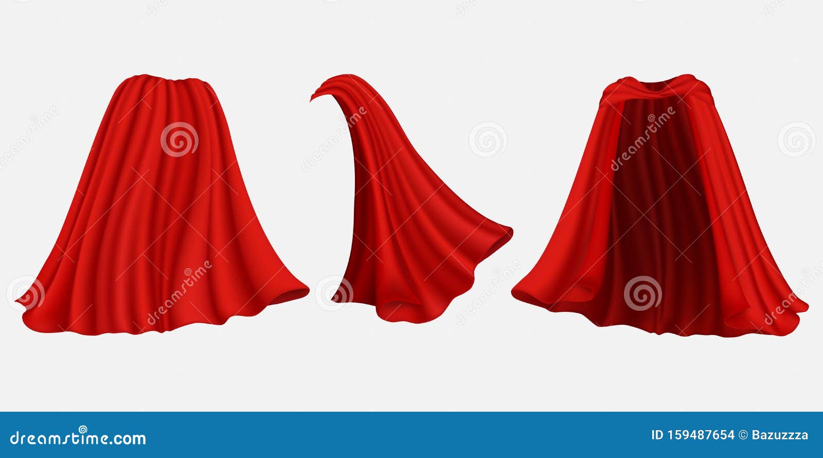 superhero red silk cloak,   