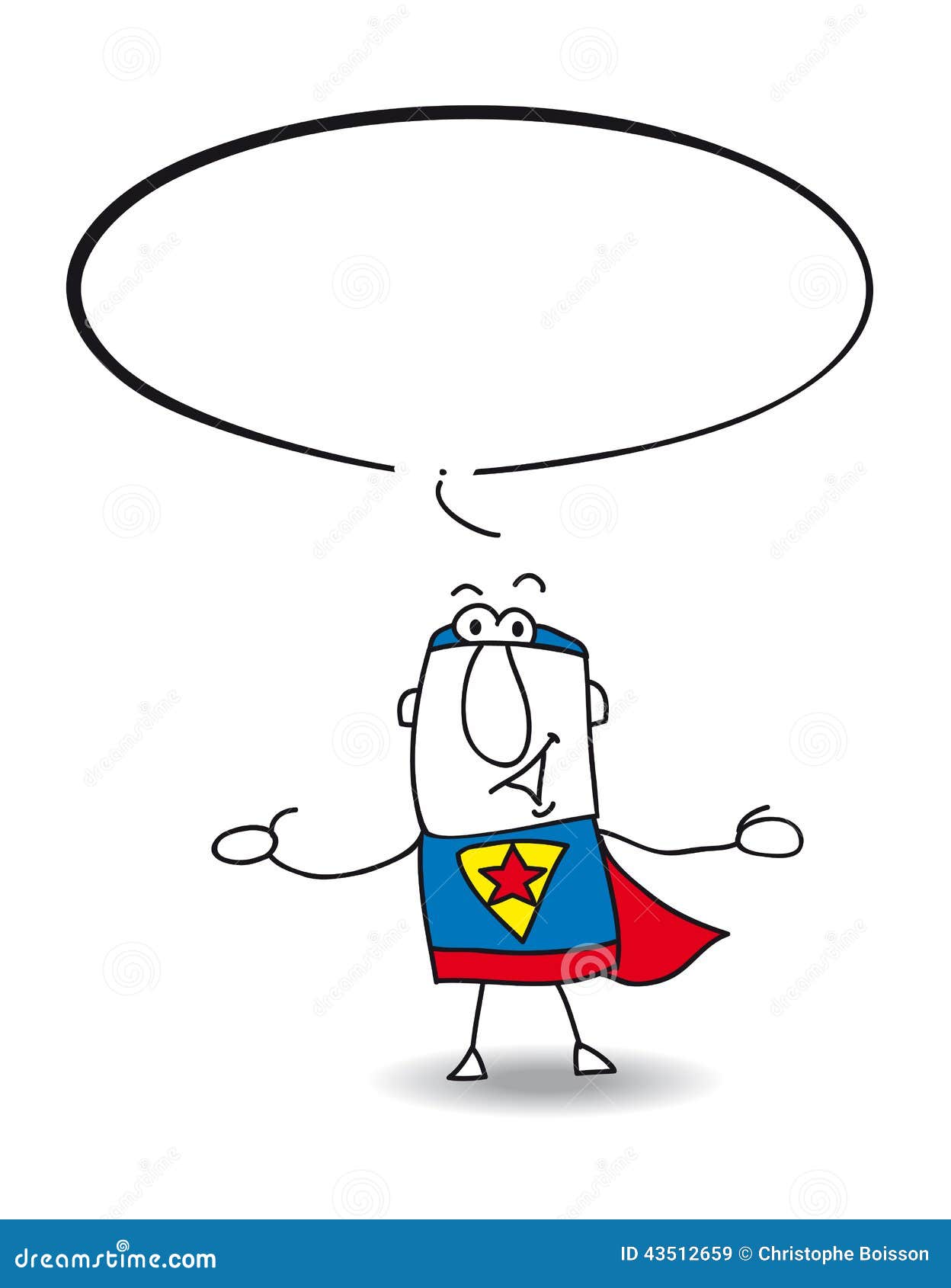 Superhero is speaking stock vector. Illustration of speak 43512659