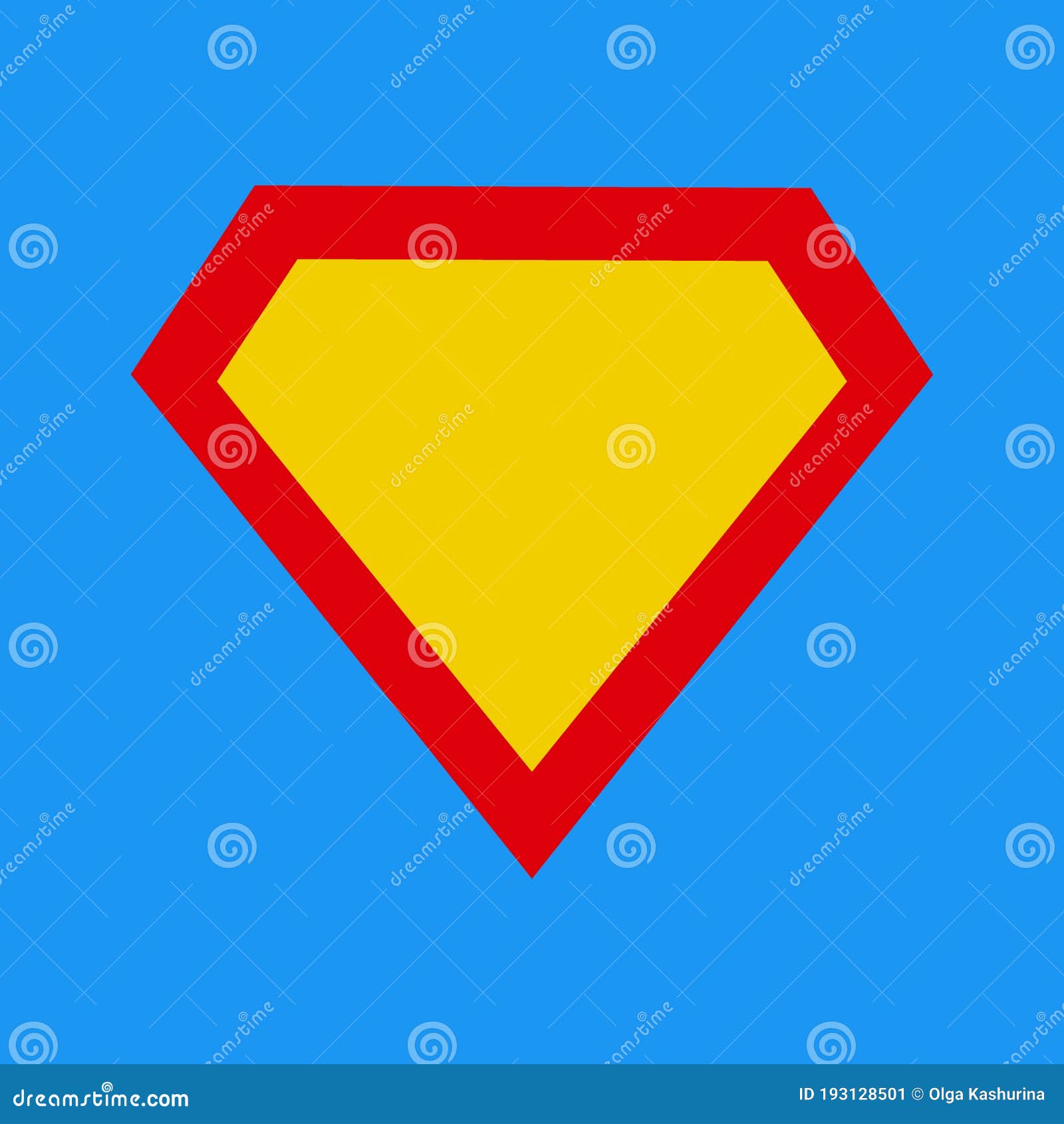 Superhero Vector Icon, Modern and Flat Logo Figure. Superman Shield ...