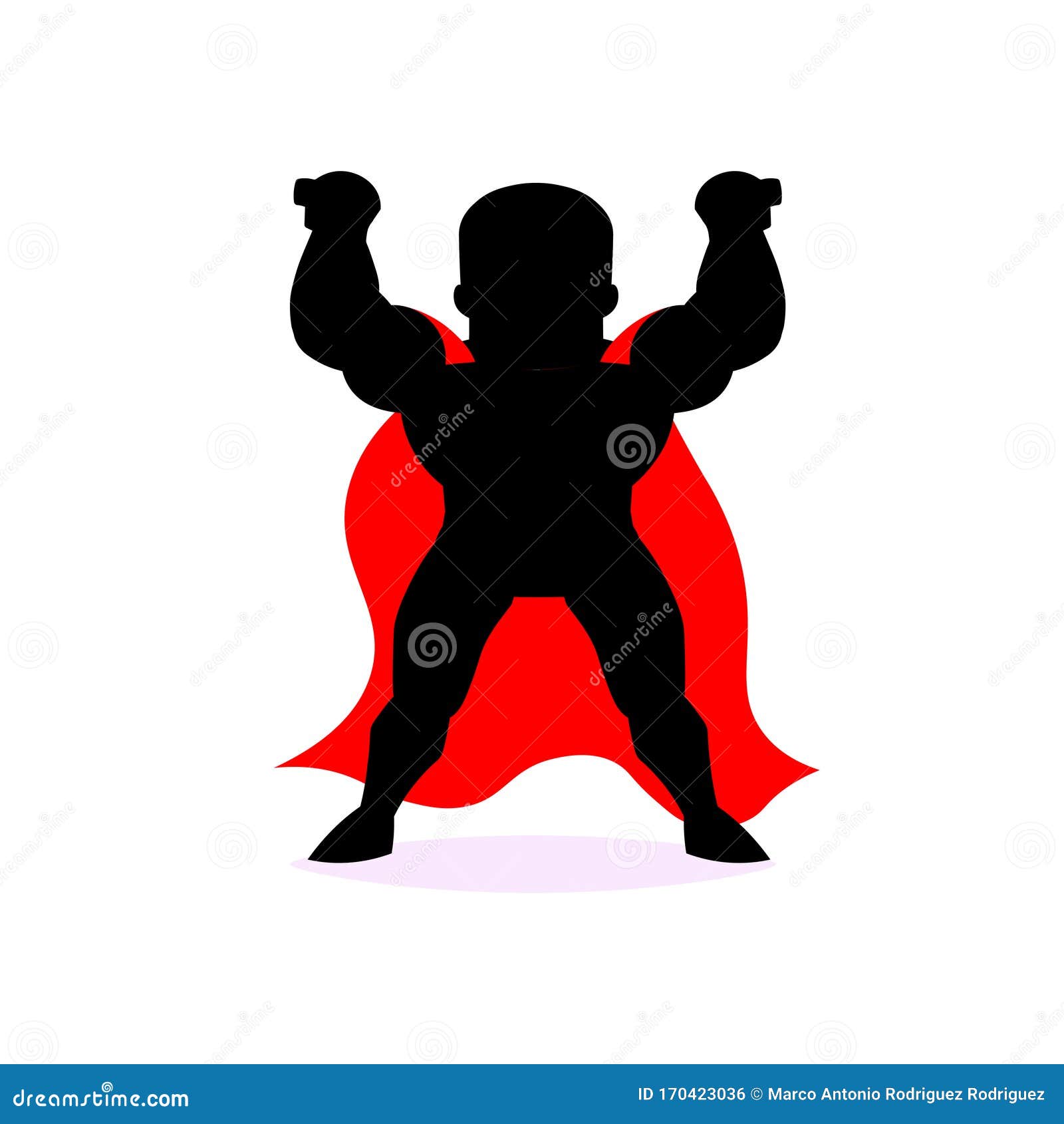 Superhero Pose With A Man In 3d Render Illustration Stock Photo, Picture  and Royalty Free Image. Image 91821264.