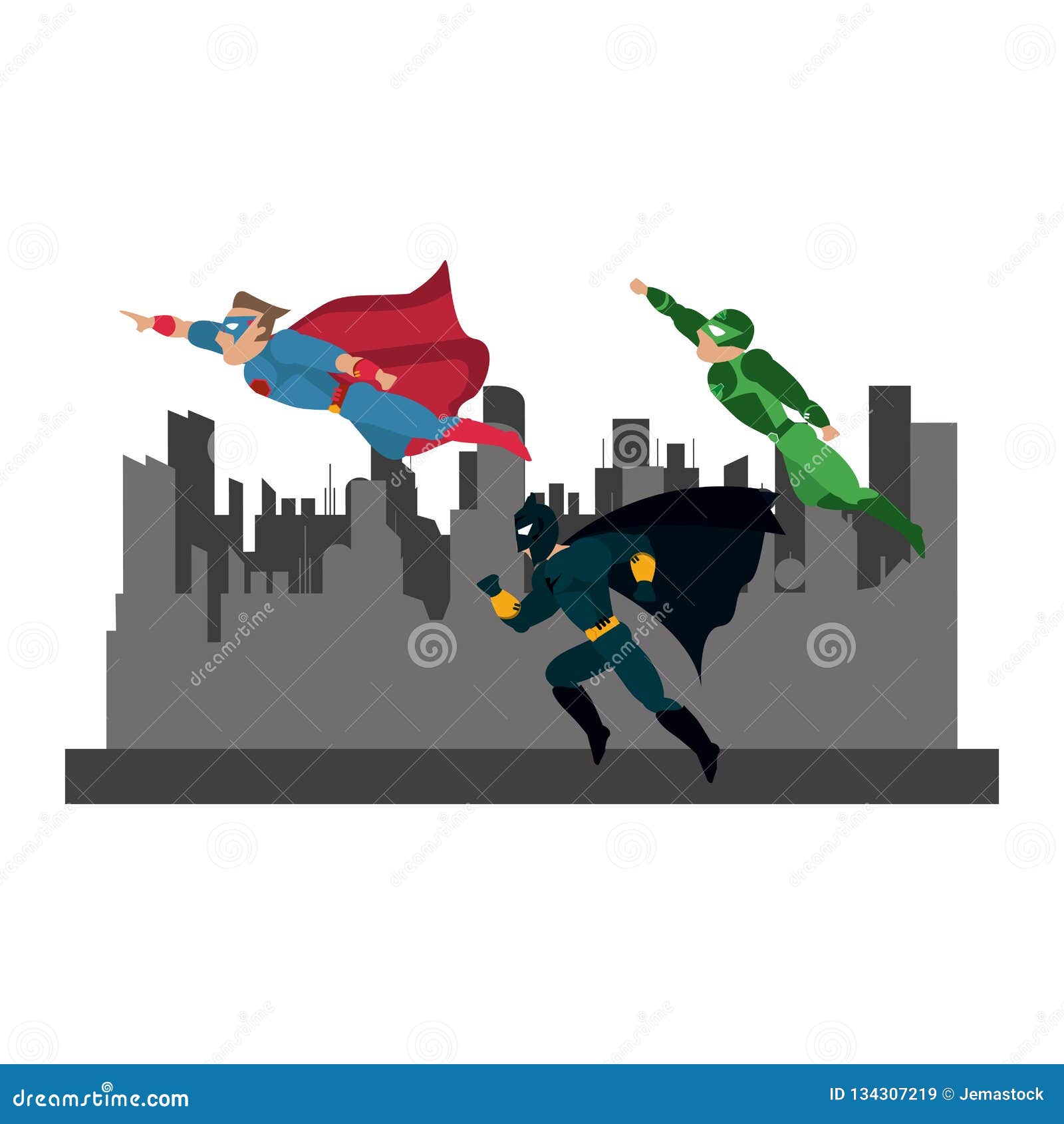 Superheros Couple Characters Stock Vector Illustration of comic