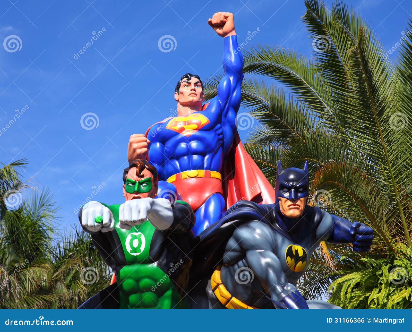 Superman , Green Lantern and Batman Sculptures Editorial Photo - Image of  fiction, energized: 31166366