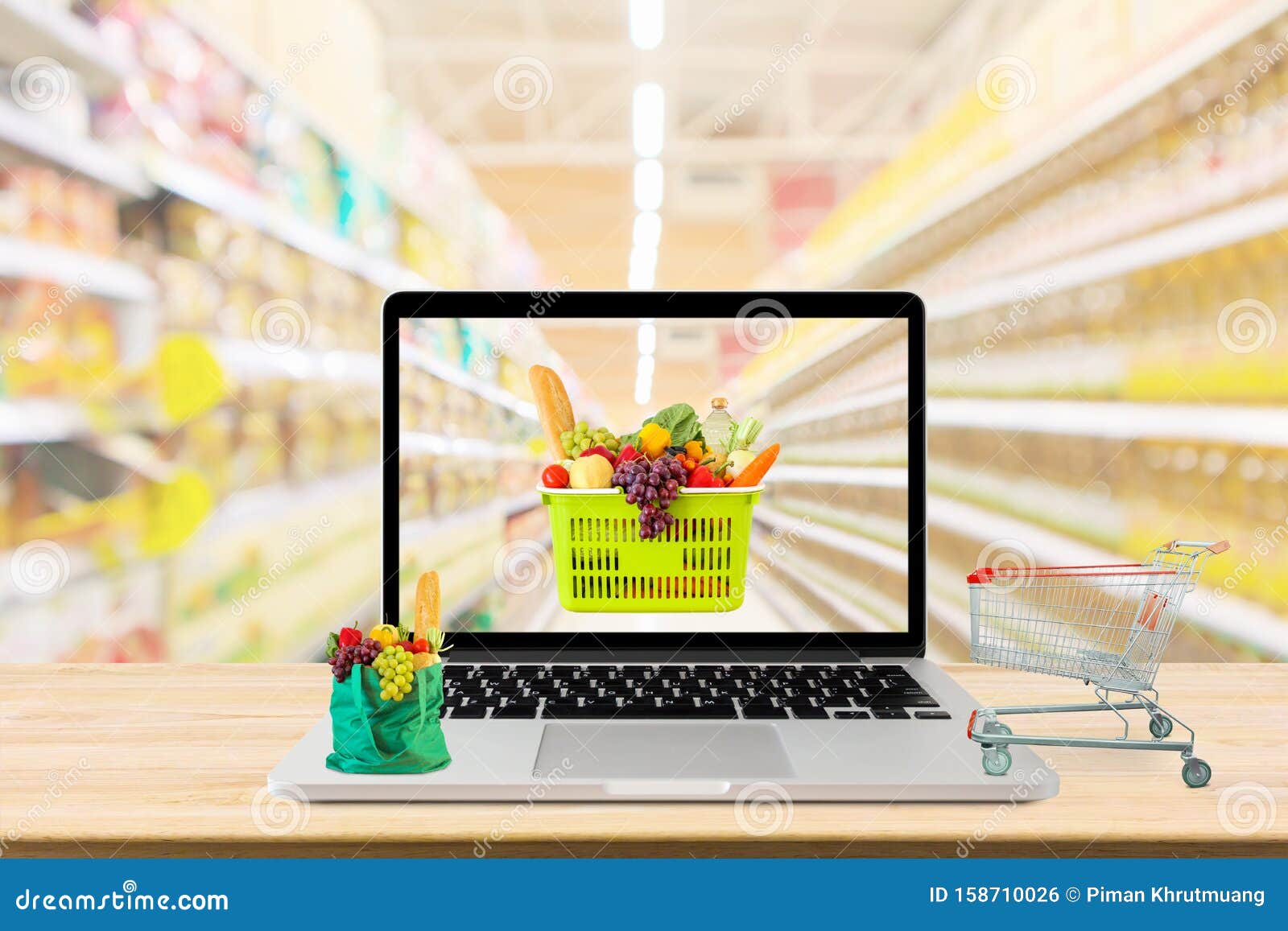 Supermarket Aisle Blurred Background with Laptop Computer and Shopping Cart on Wood Table Stock Photo - Image of aisle, market: 158710026 Supermarket Aisle Blurred Background with Laptop Computer and Shopping Cart on Wood Table Stock Photo - Image of aisle, market: 158710026