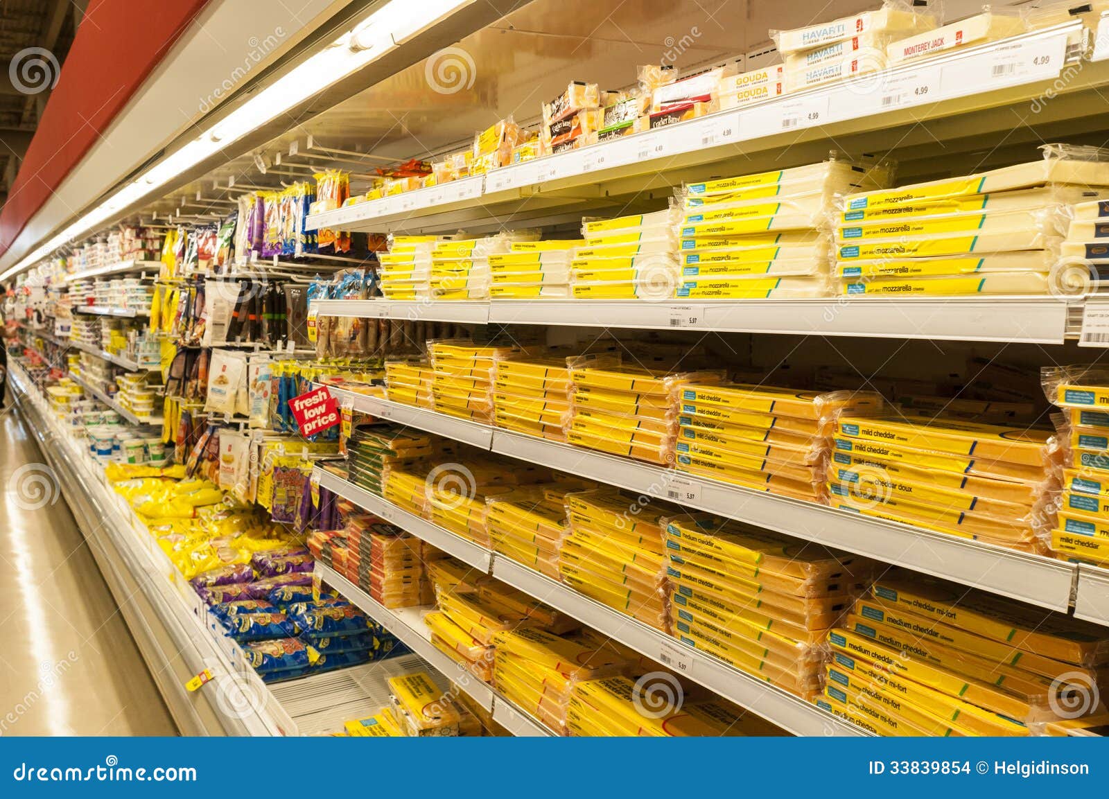 Supermarket cold storage editorial stock image. Image of customer