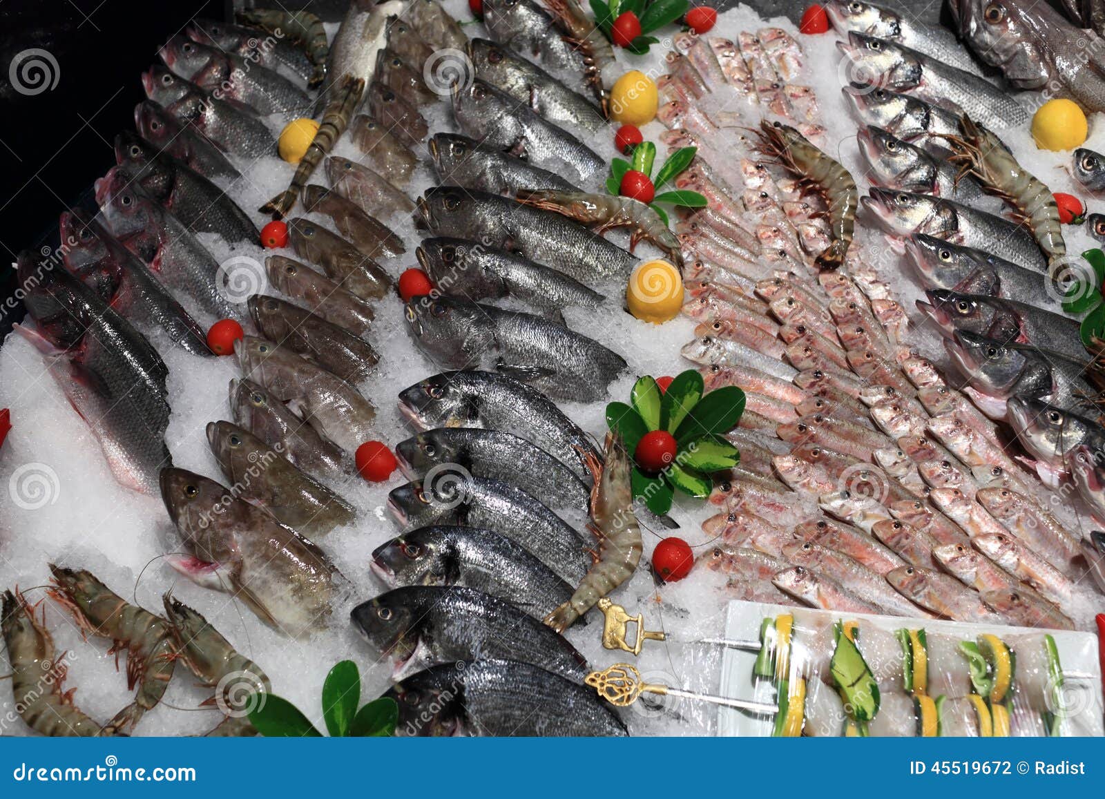 Supermarket fish counter stock photo. Image of group 45519672