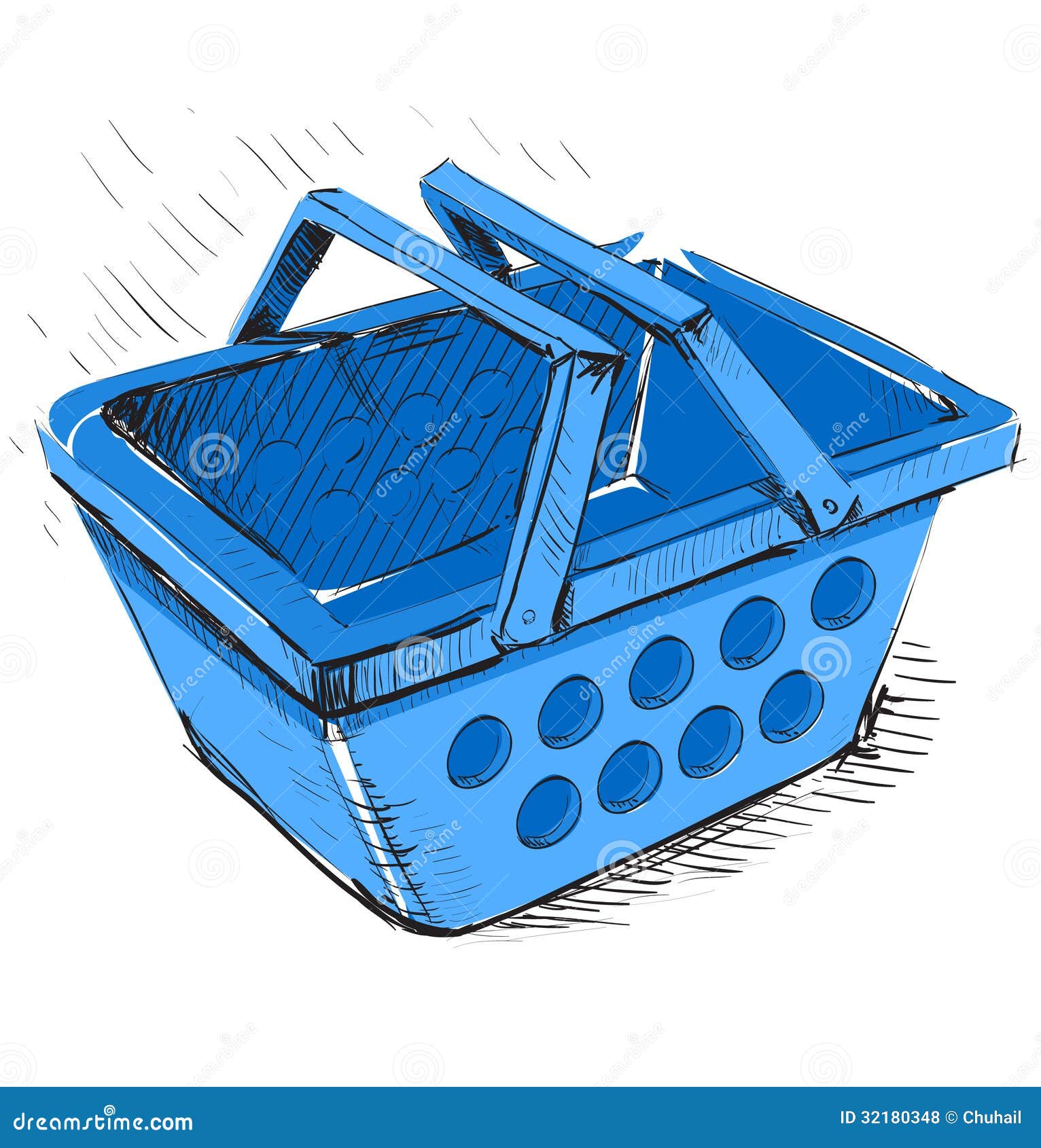 Supermarket food basket stock vector. Illustration of market - 32180348