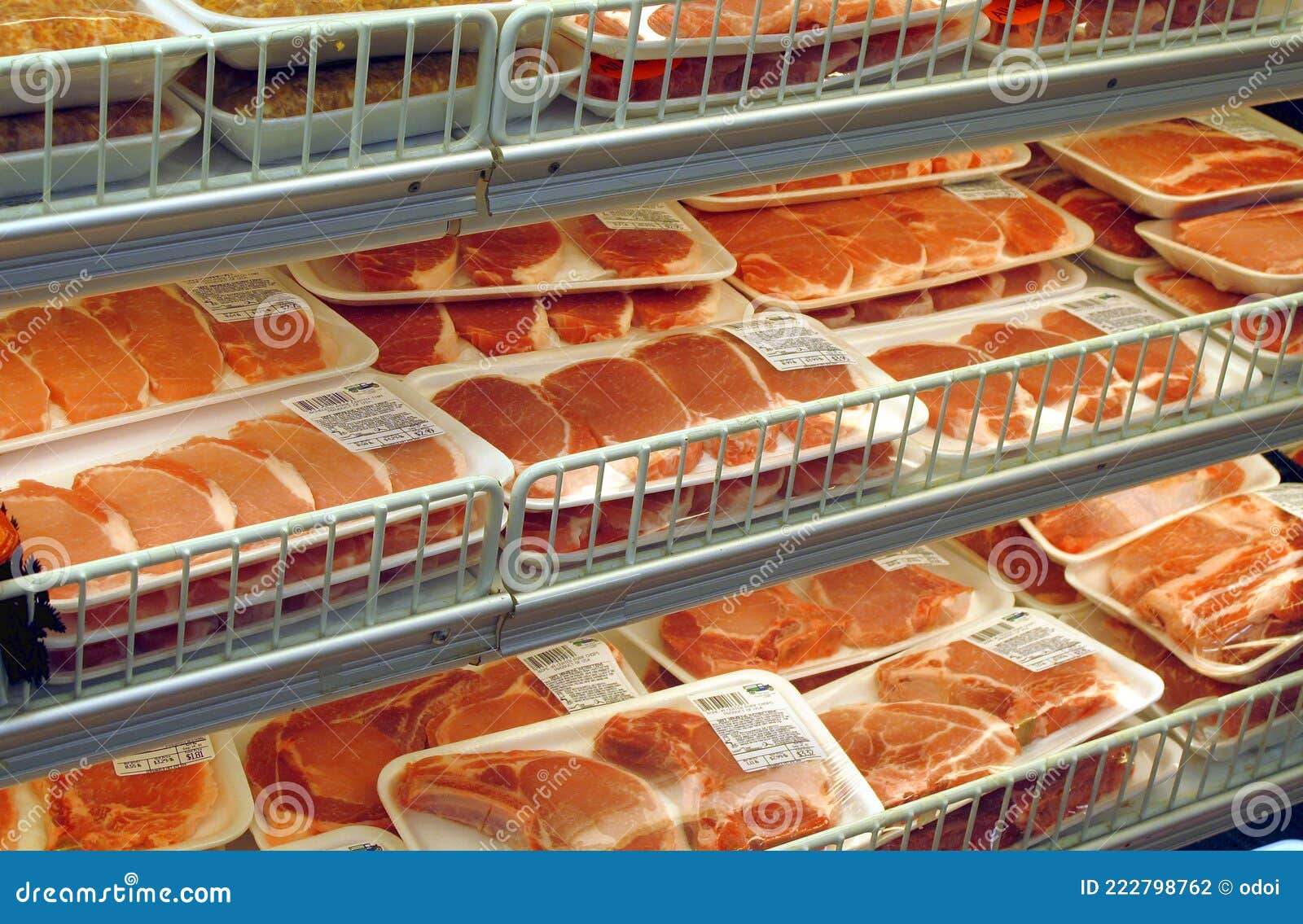 Meat Freezer at the Supermarket Stock Photo - Image of meat, supermarket:  222798762