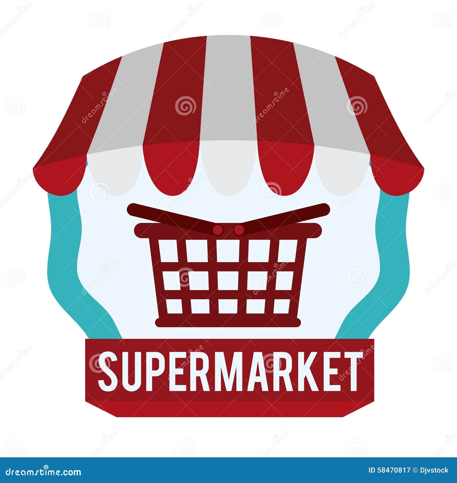 Supermarket store design. stock vector. Illustration of investment