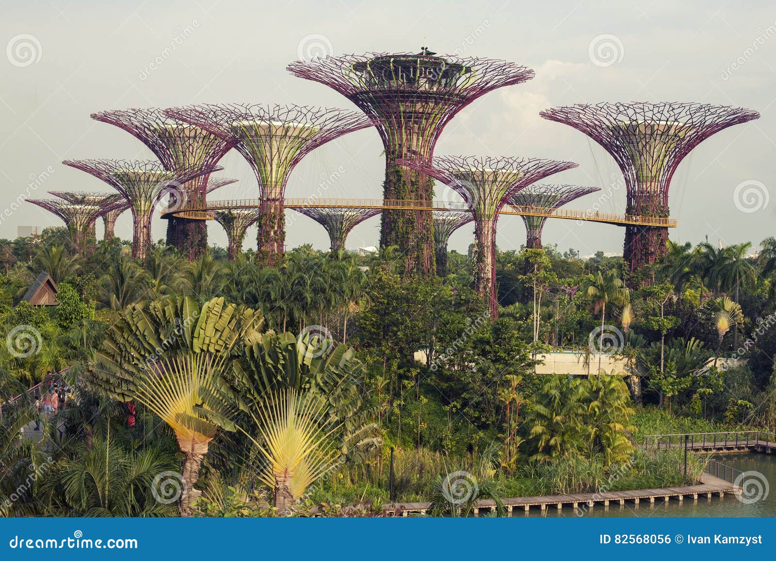 Supertrees In Garden By The Bay At South Singapore Editorial Photo