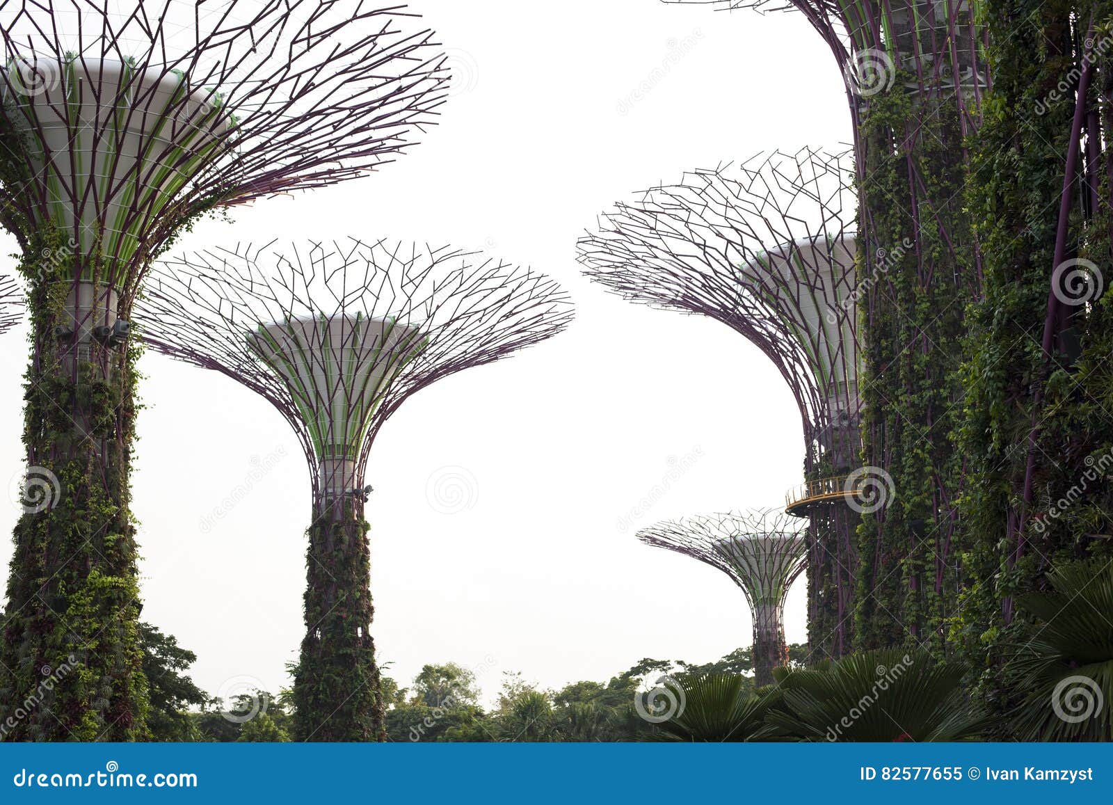 Supertrees In Garden By The Bay At South Singapore Editorial Image