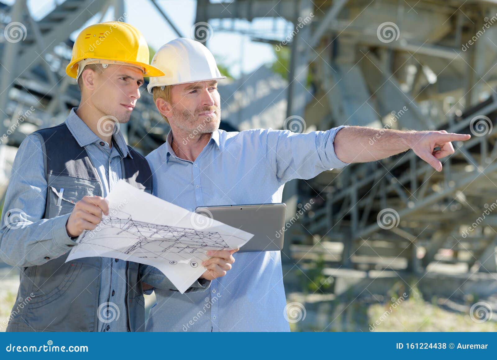 Supervisor Giving Instruction To Plant Worker Stock Photo Image of