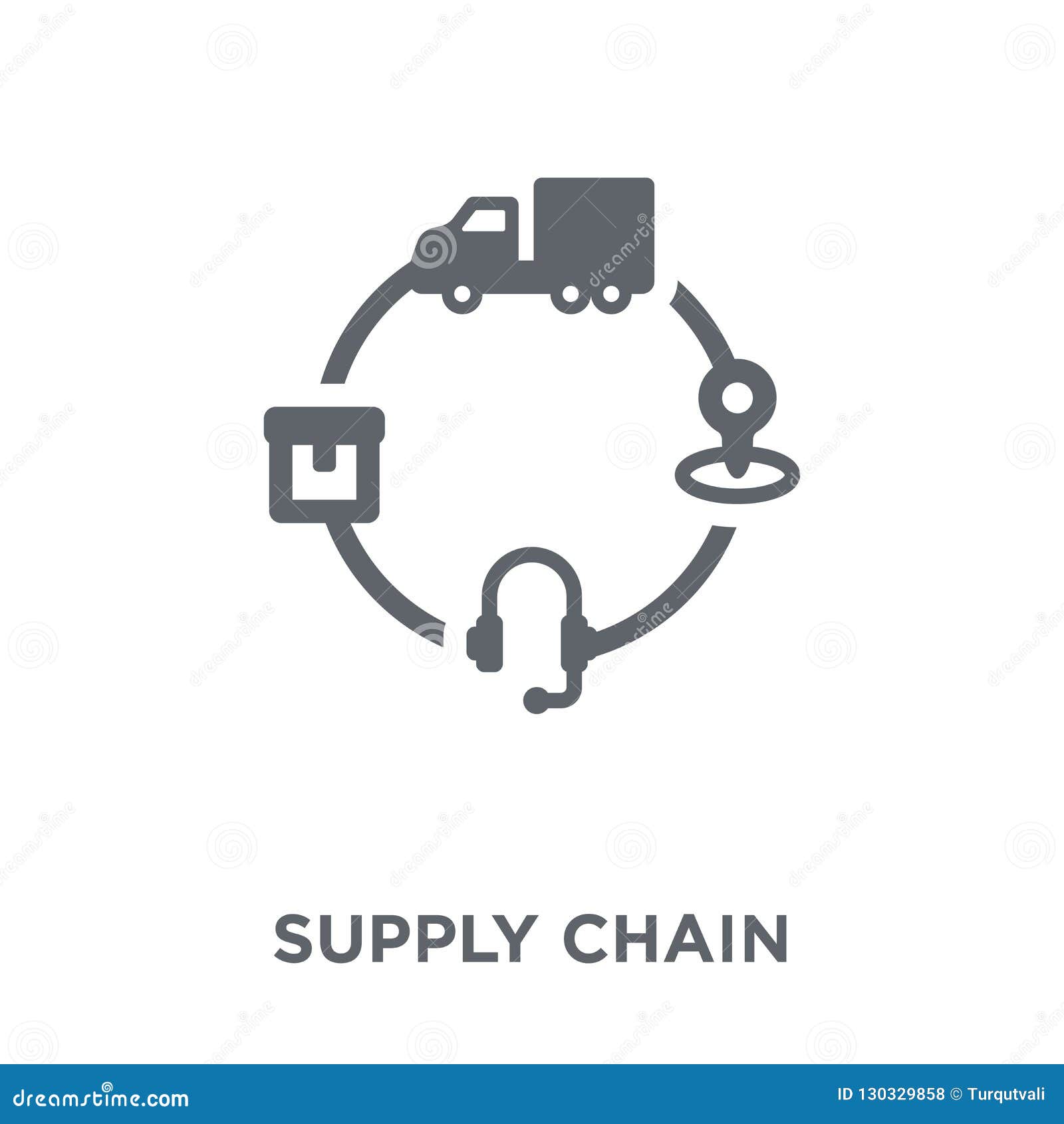 Supply Chain Icon from Delivery and Logistic Collection. Stock Vector