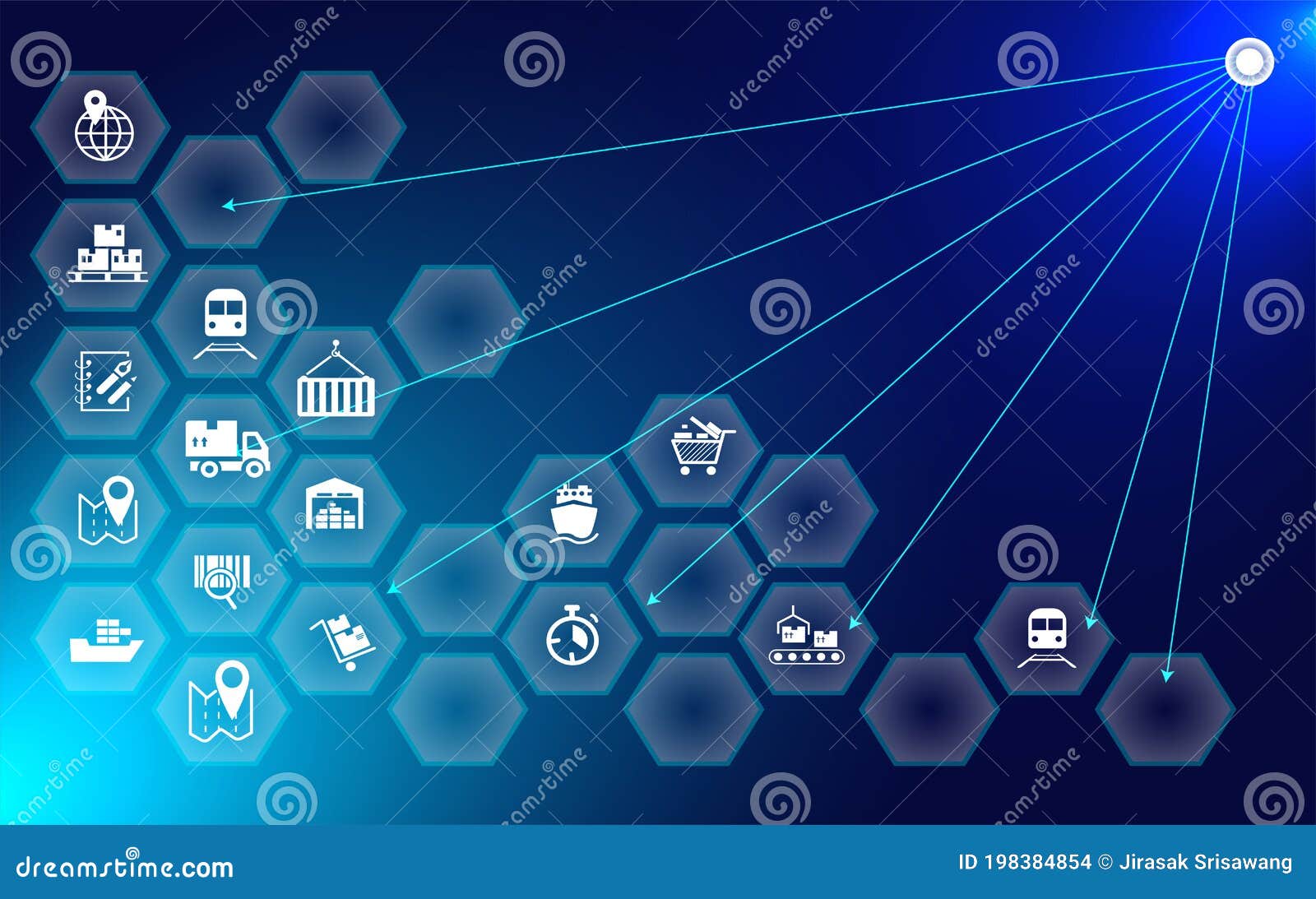 Supply Chain Management Concept Procurement Stock Vector Illustration