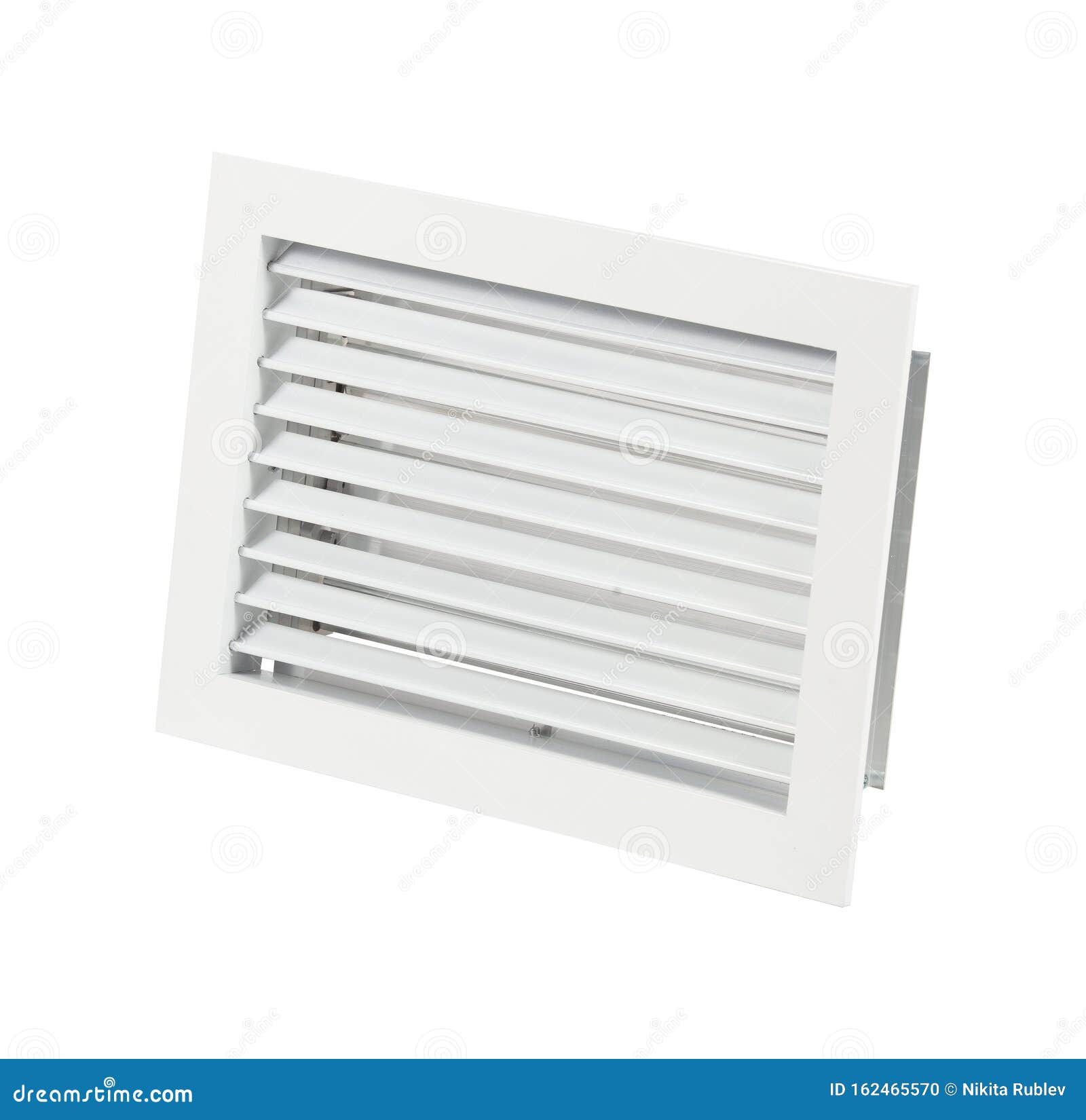 Supply and Exhaust Ventilation Grilles on White Background Stock Photo