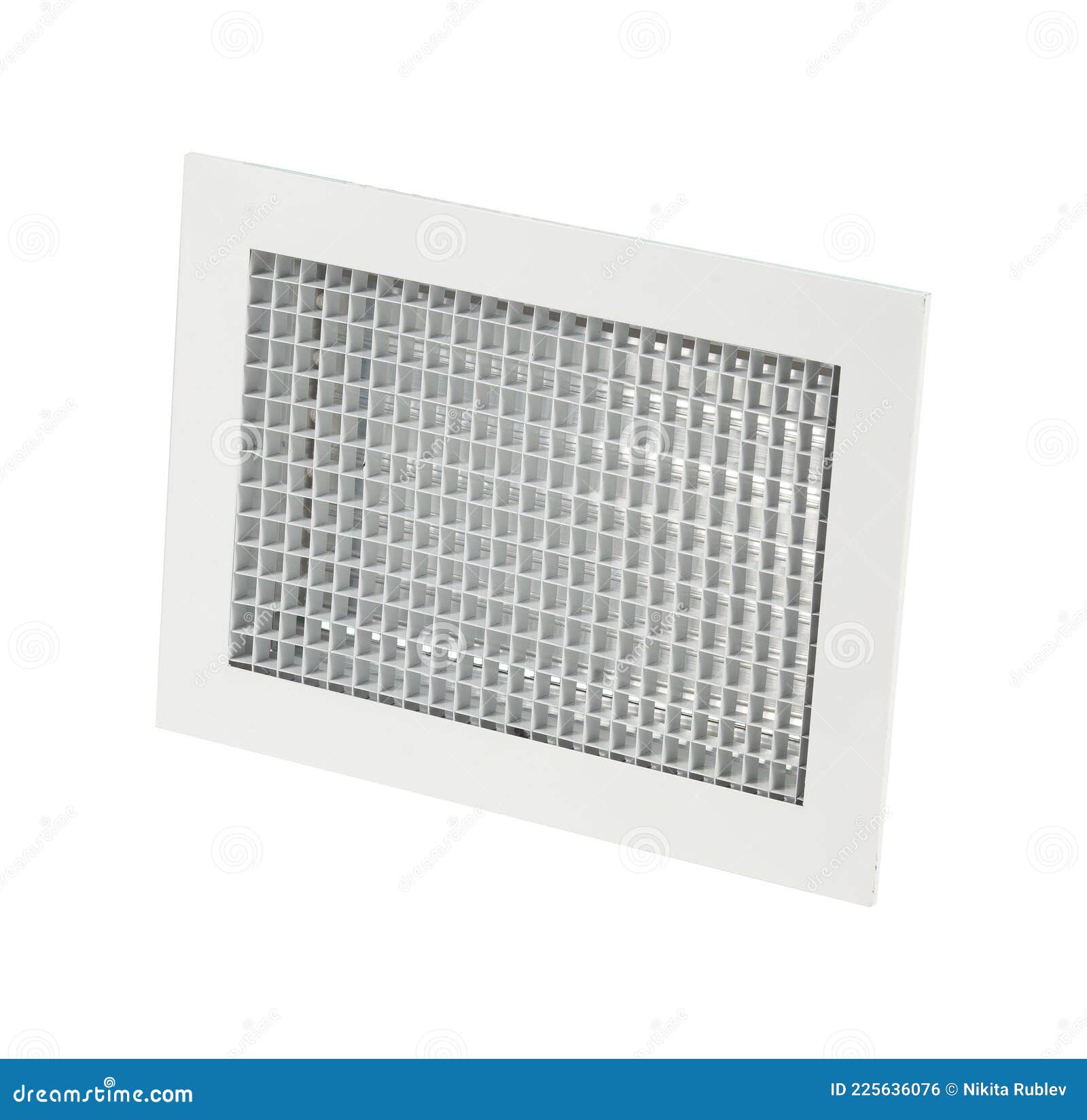 Supply and Exhaust Ventilation Grilles on White Background Stock Photo