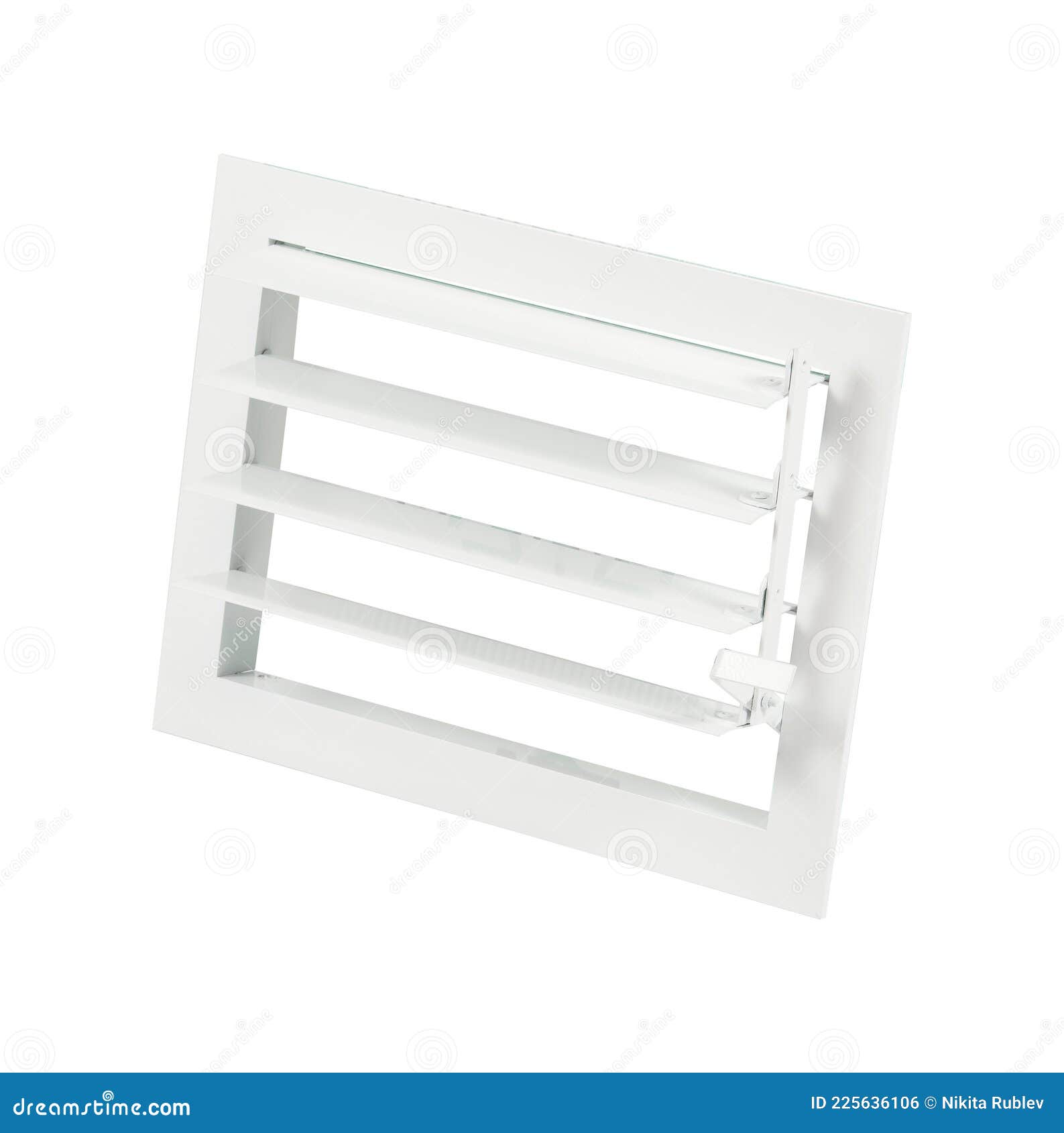 Supply and Exhaust Ventilation Grilles on White Background Stock Photo
