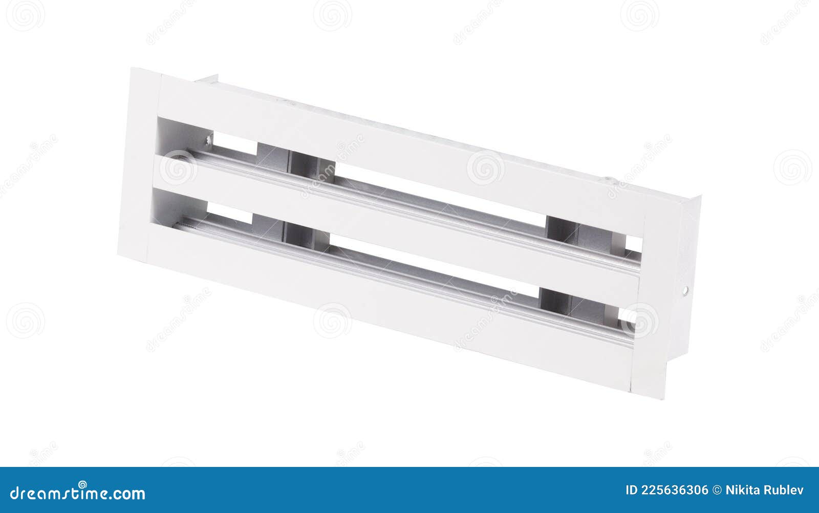 Supply and Exhaust Ventilation Grilles on White Background Stock Photo