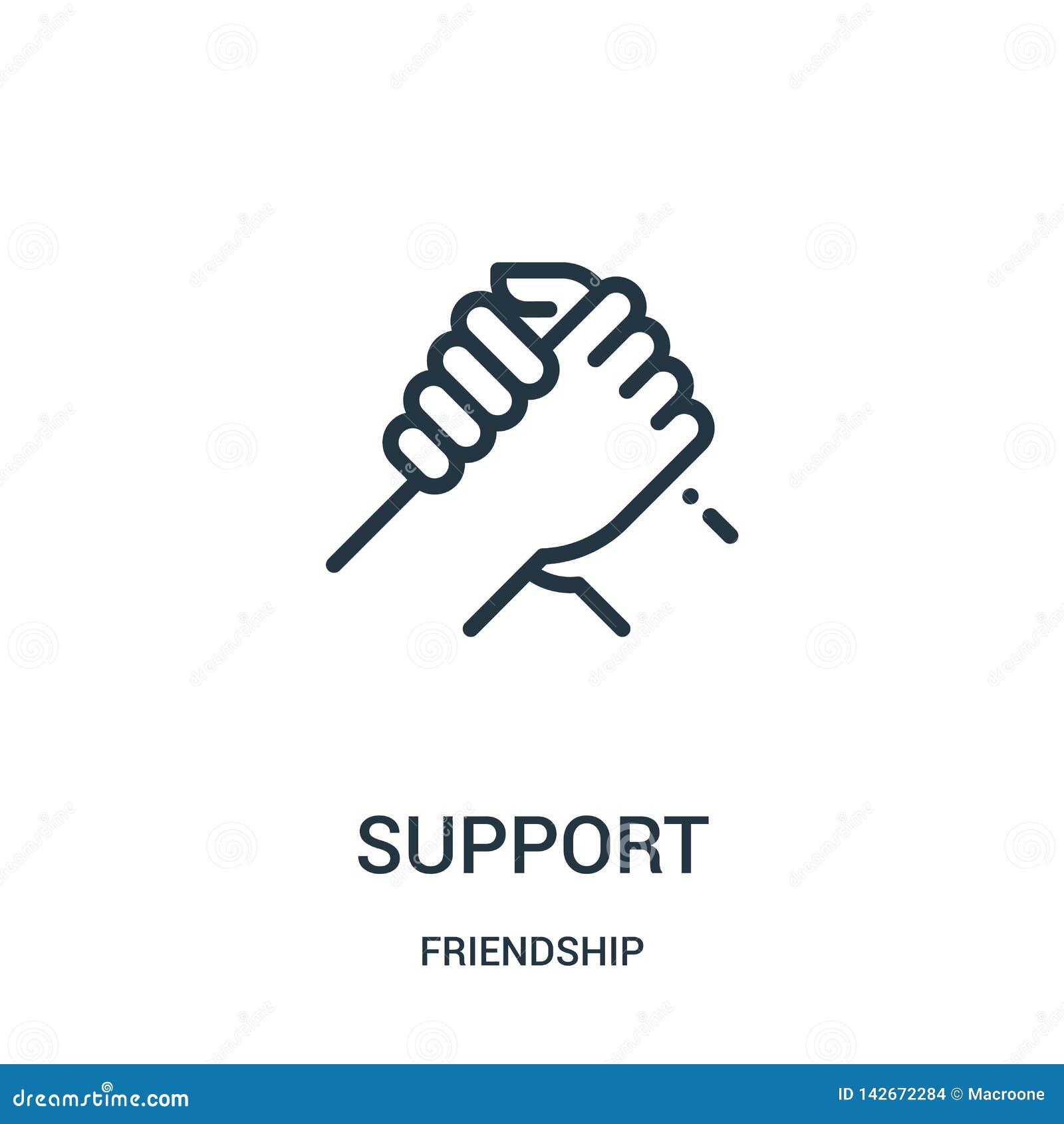 Support Icon Vector From Friendship Collection. Thin Line ...