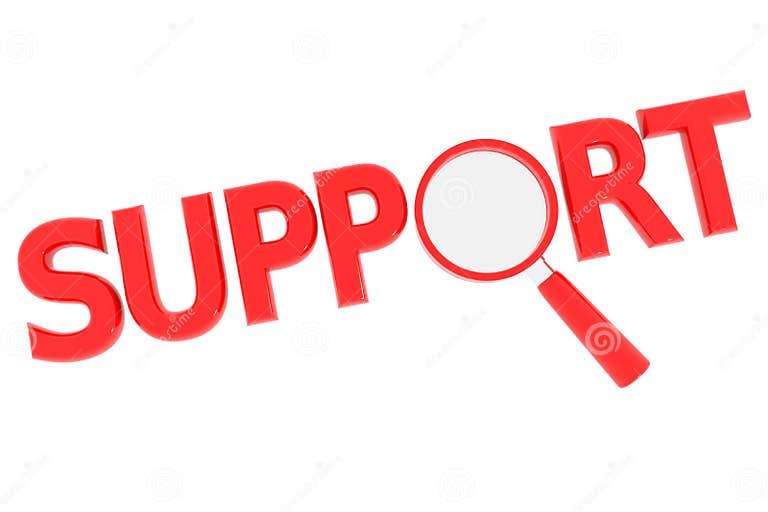 Parola Che Sostituisce Parti Tralasciate SUPPORTO Di Parola Con La Lente D'ingrandimento Che Sostituisce O